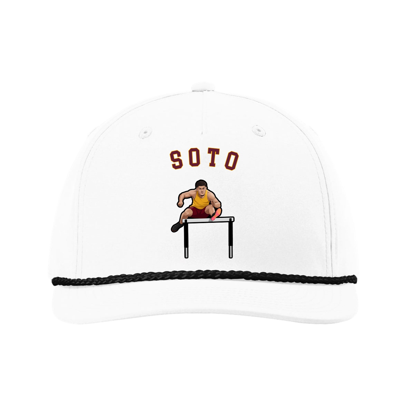 Five-Panel Classic Rope Cap — Shirsey Arch in White