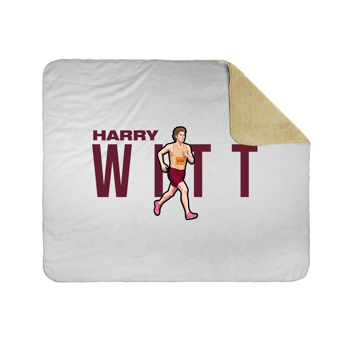 Throw Blanket — Player Name in White