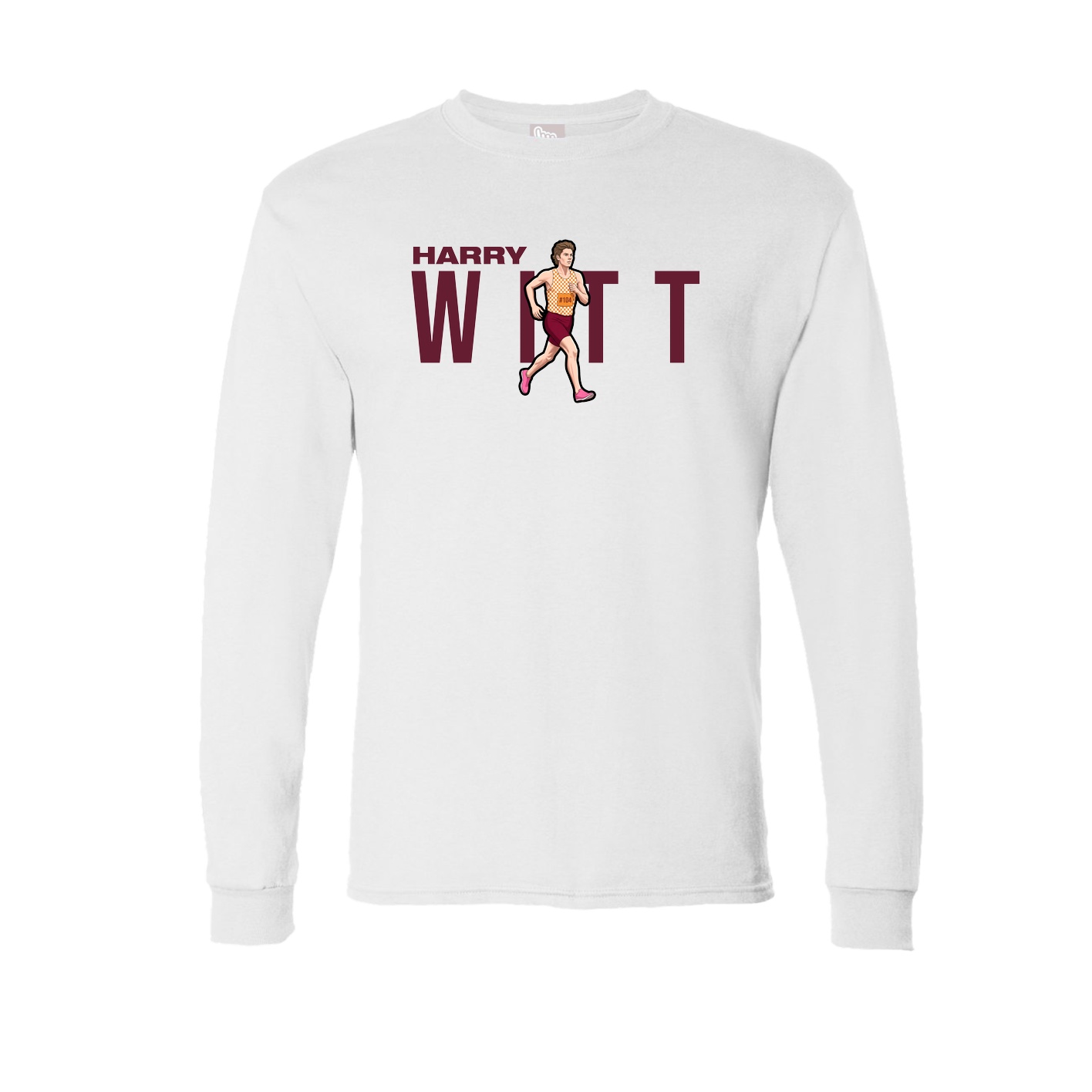 Long Sleeve Tee — Player Name in White
