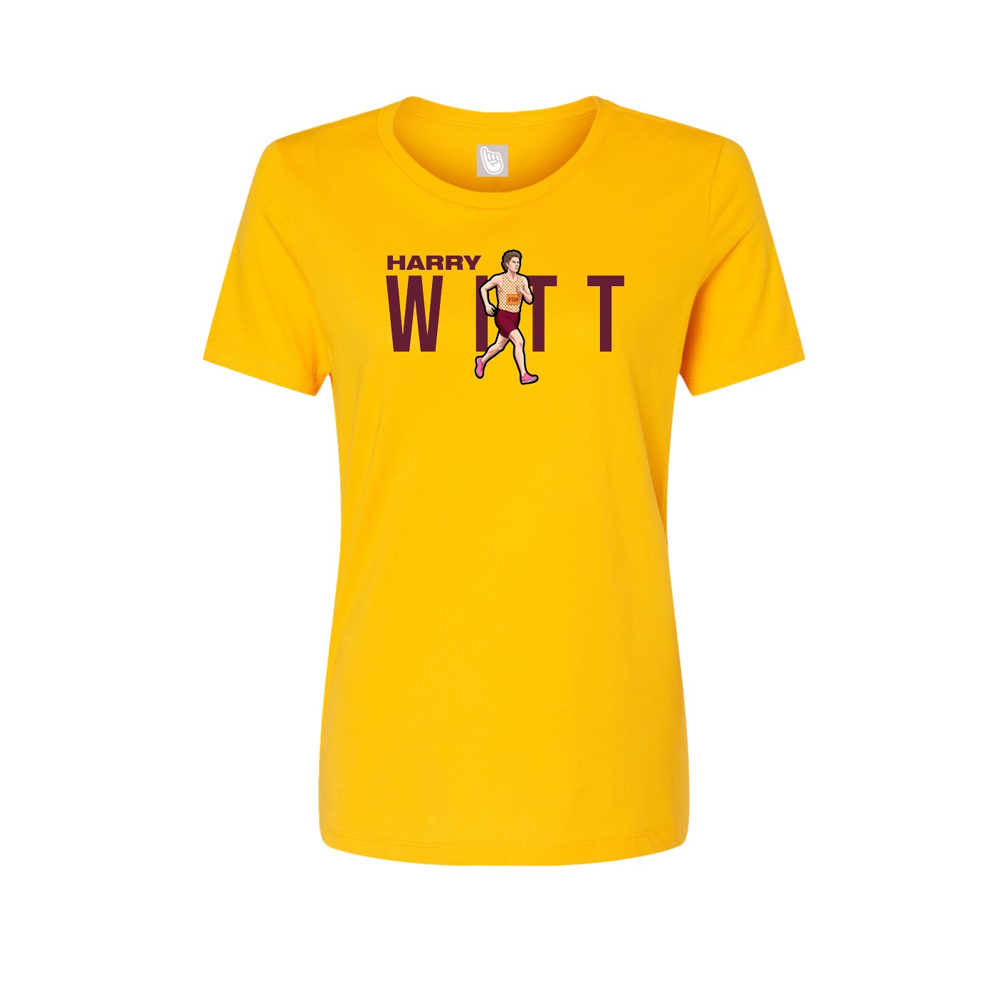 Fitted Women's Tee — Player Name in Gold