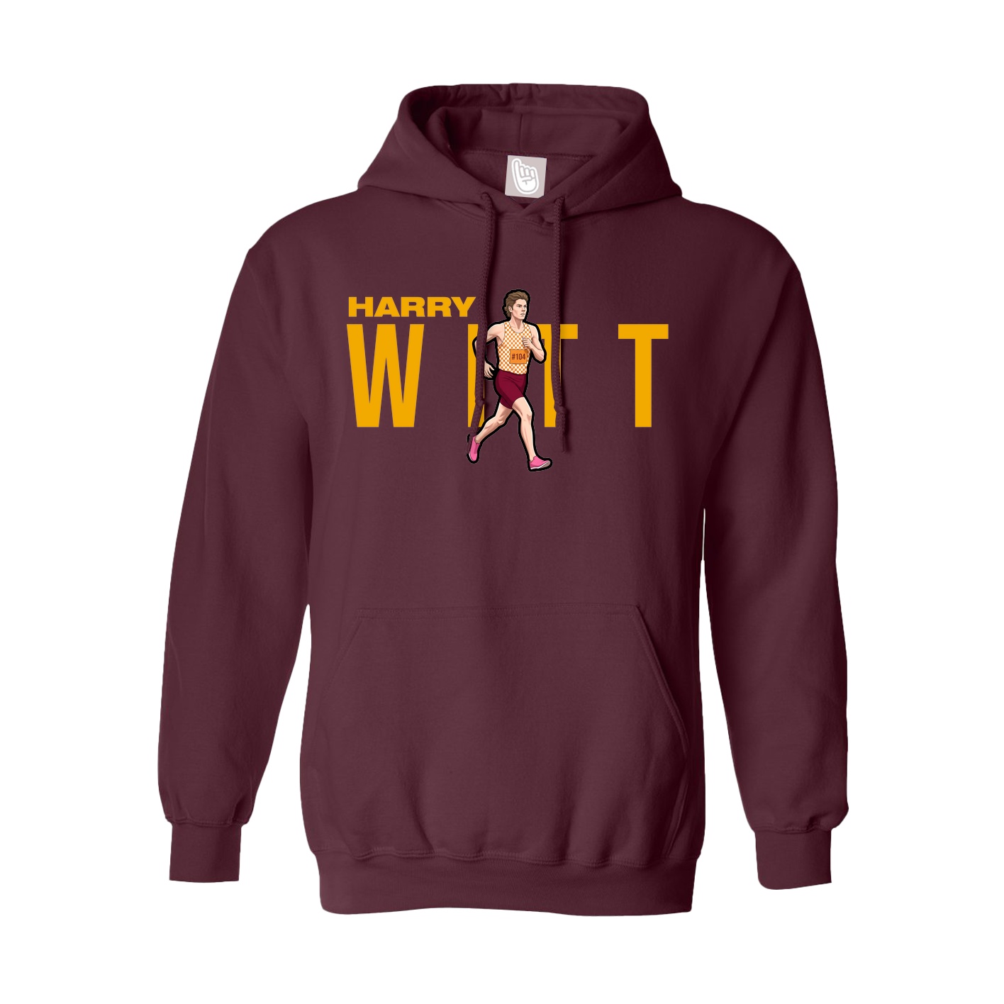 Hoodie — Player Name in Maroon