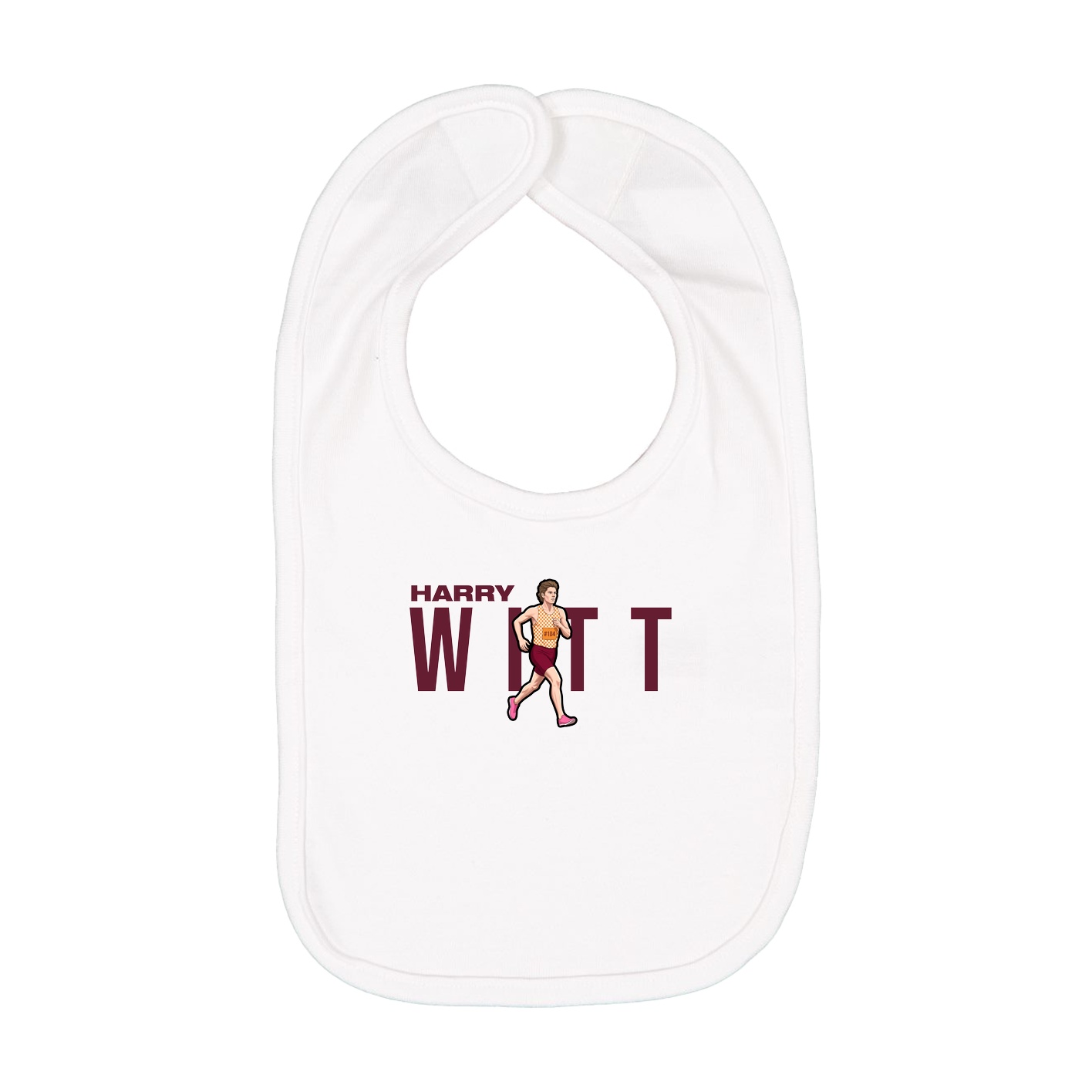 Infant Bib — Player Name in White