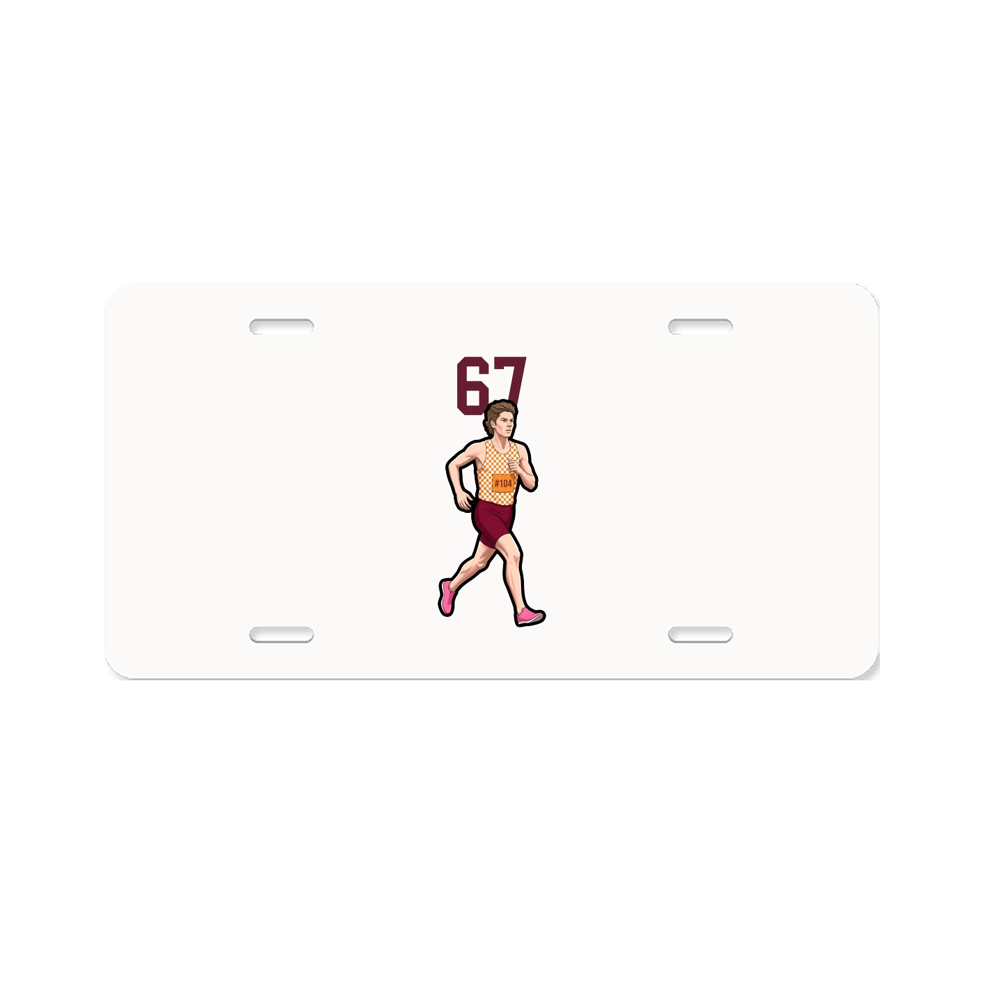 License Plate — Number Top in Classic