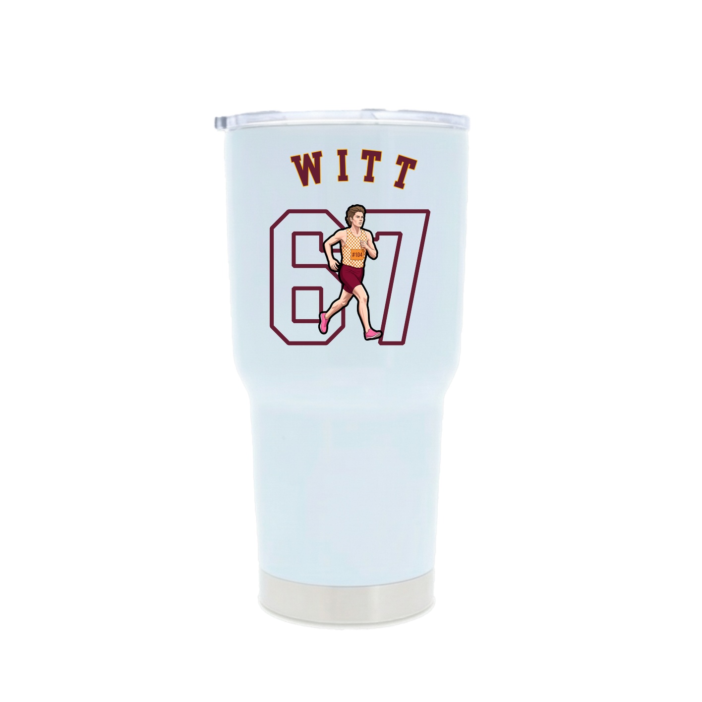 30oz Stainless Steel Tumbler — Shirsey Arch in White