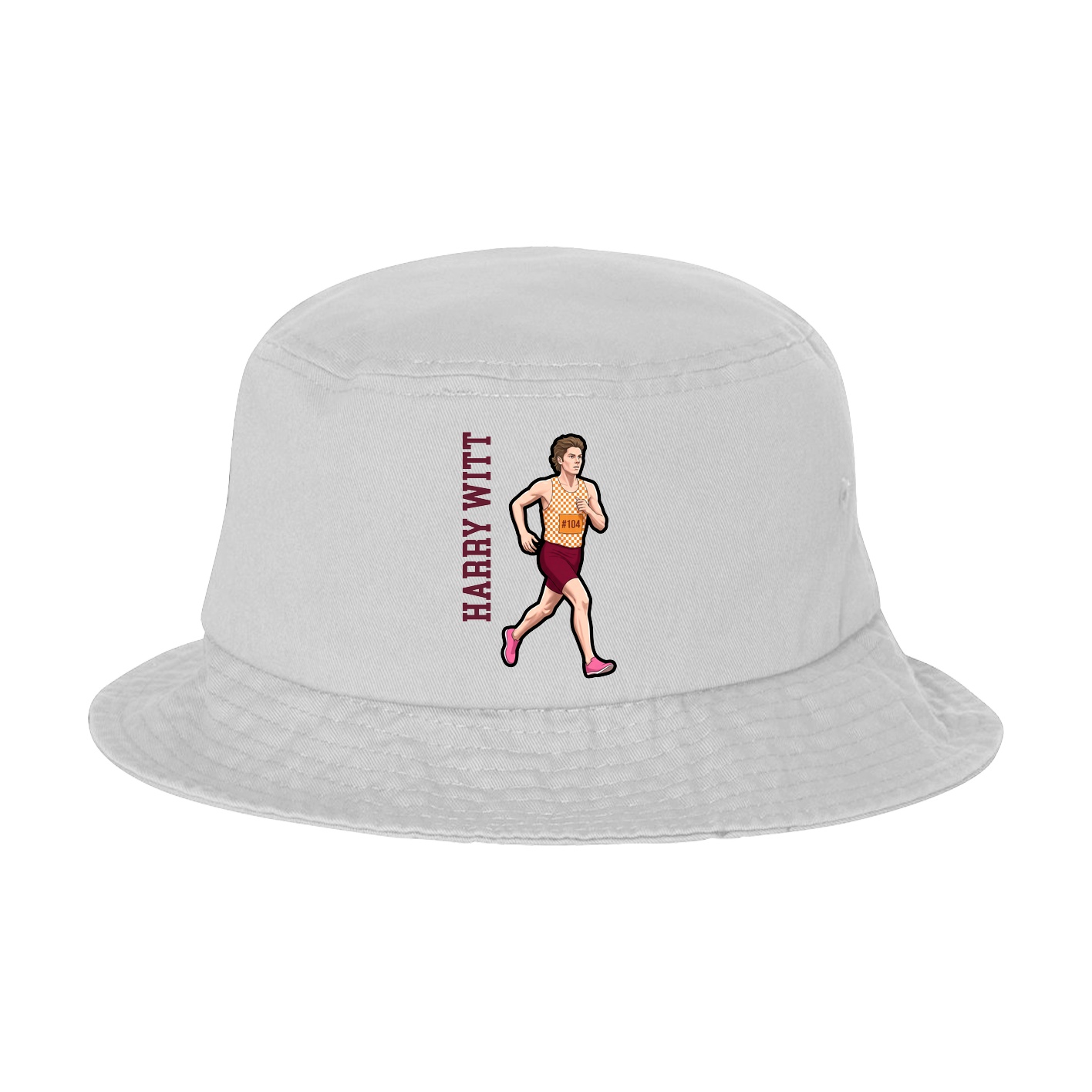 Bucket Cap — Name Vertical in White