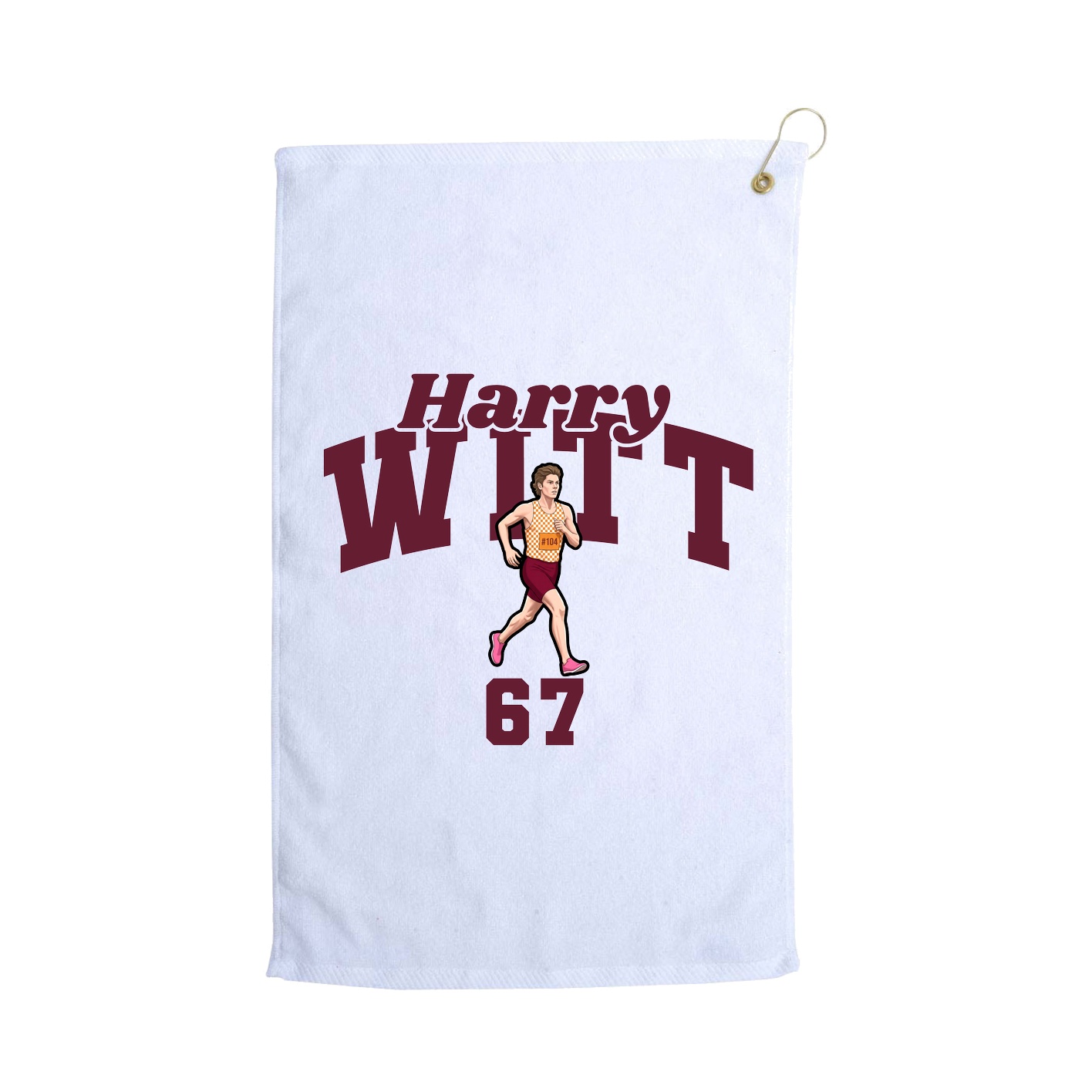 Golf Towel — Signature Arch in White