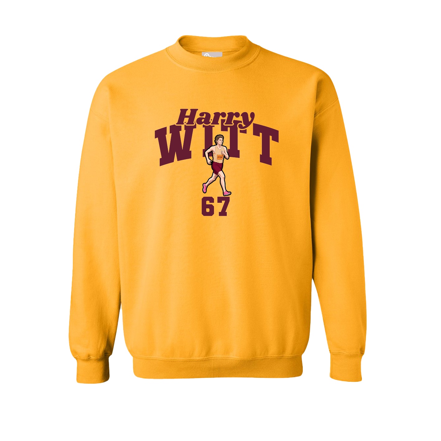 Fleece Crew — Signature Arch in Gold