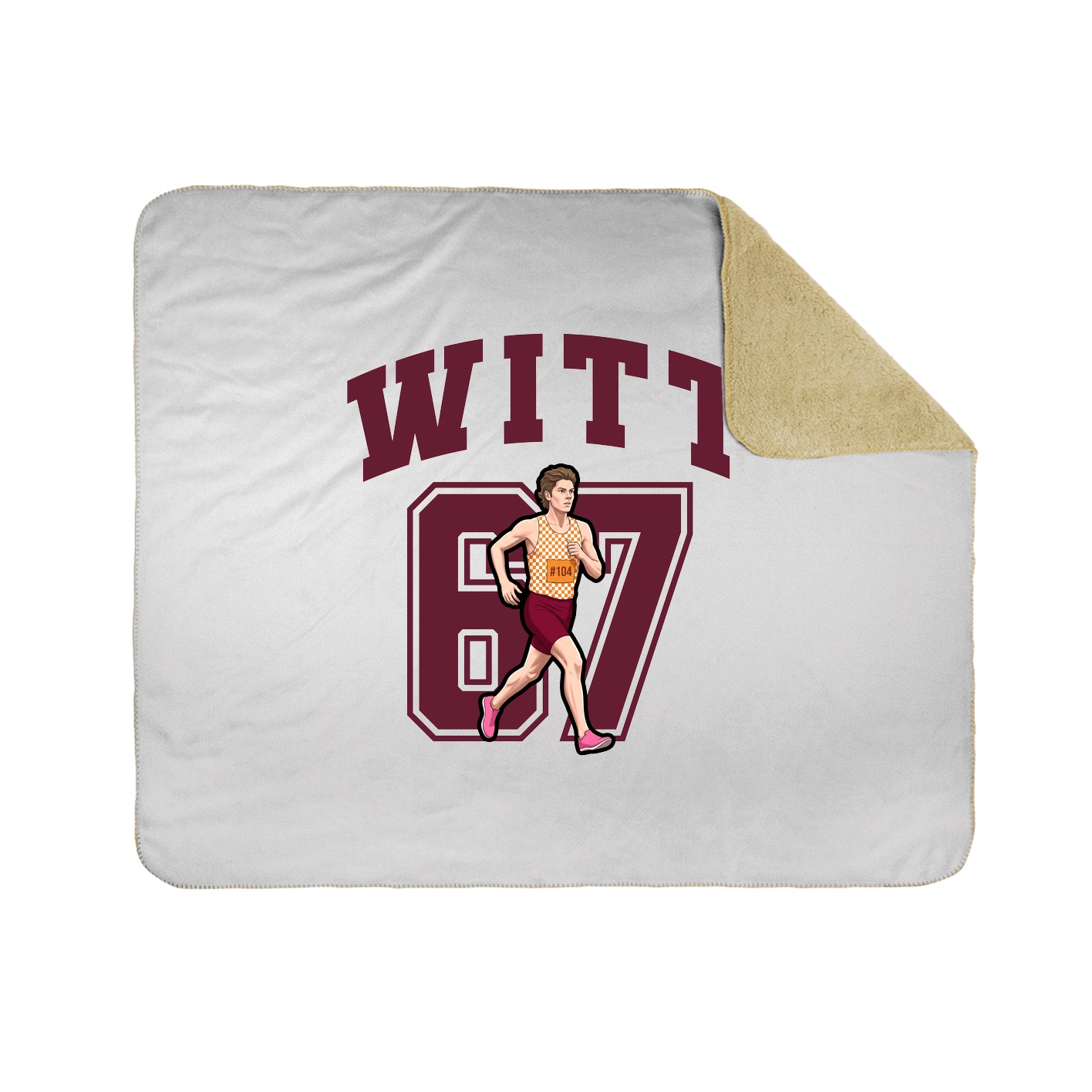 Throw Blanket — Number in White