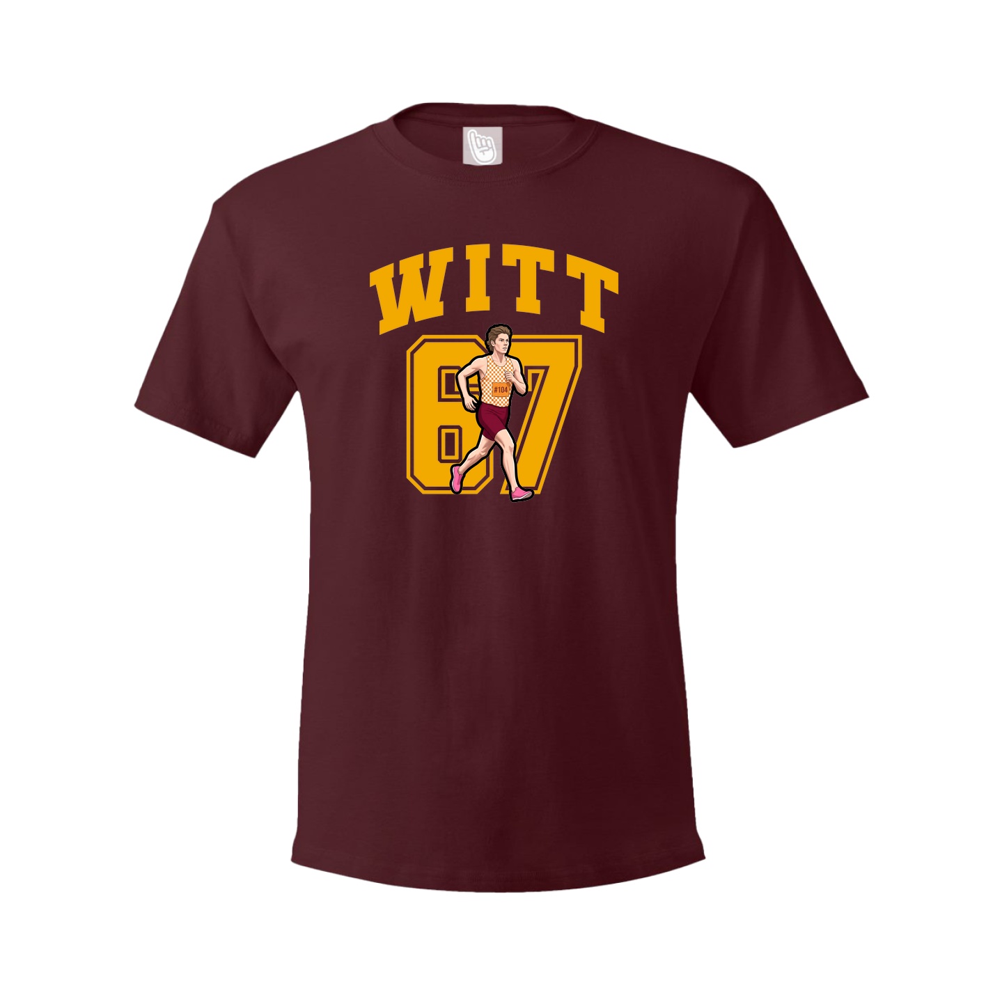 Tee — Number in Maroon