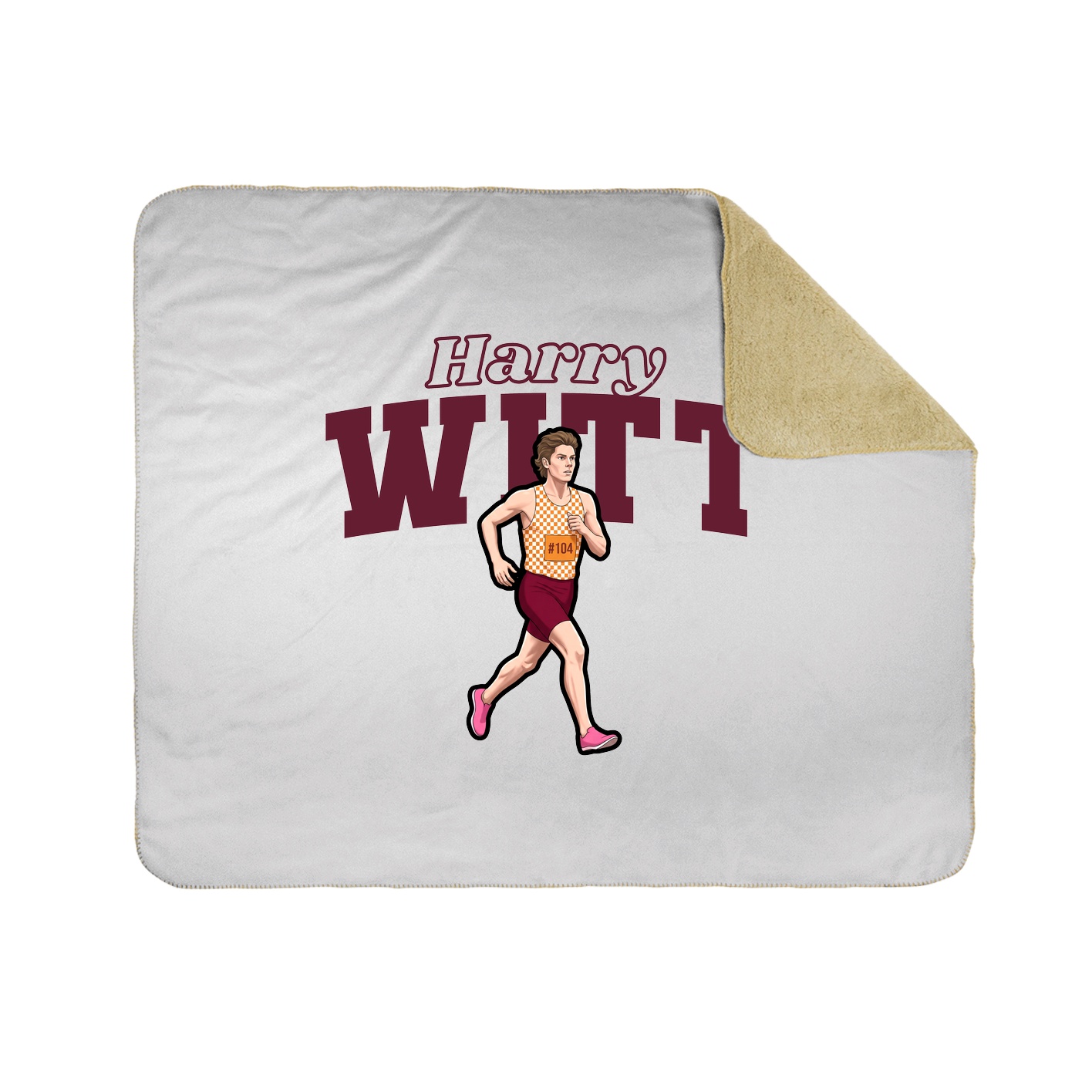 Throw Blanket — Name Arch in White