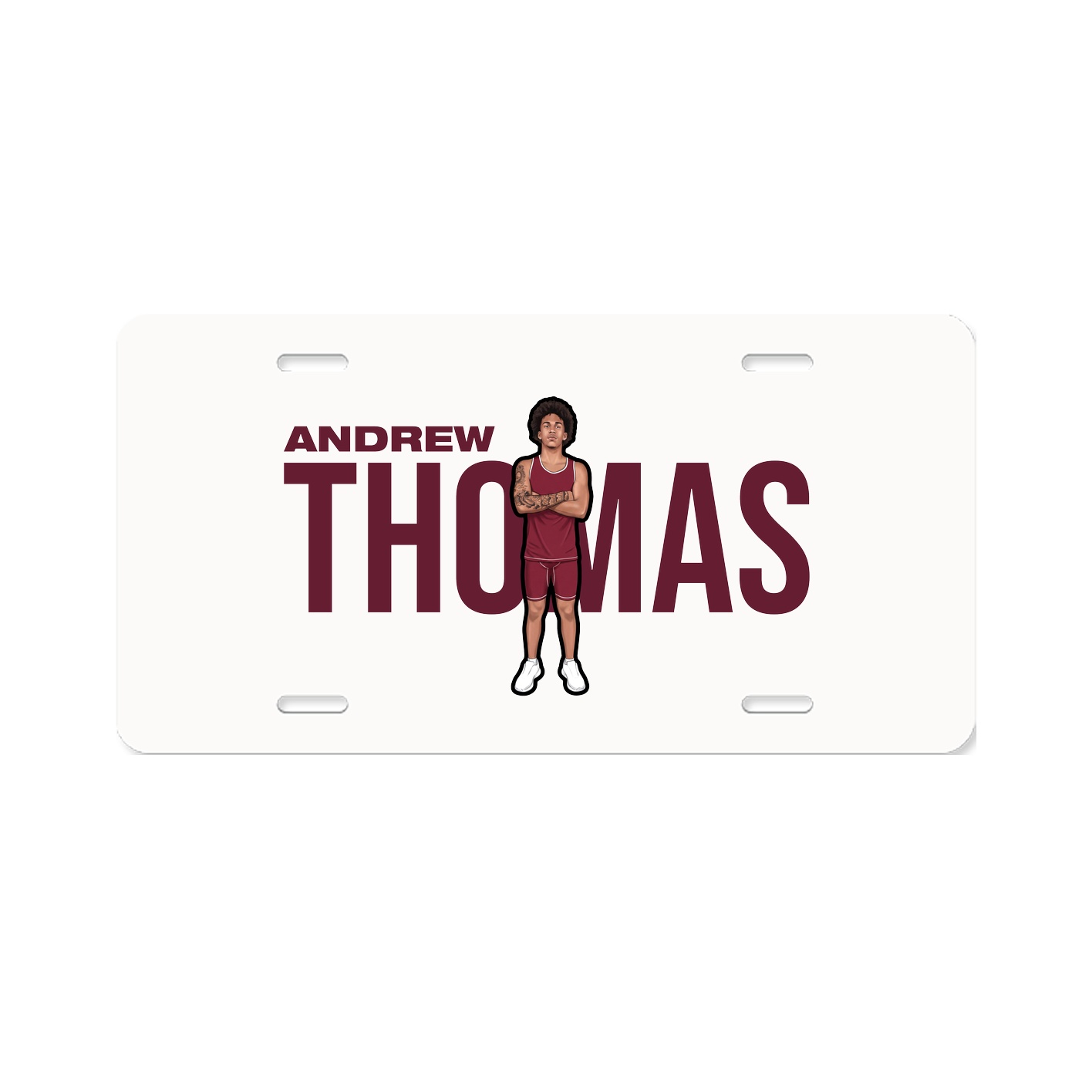 License Plate — Player Name in Classic