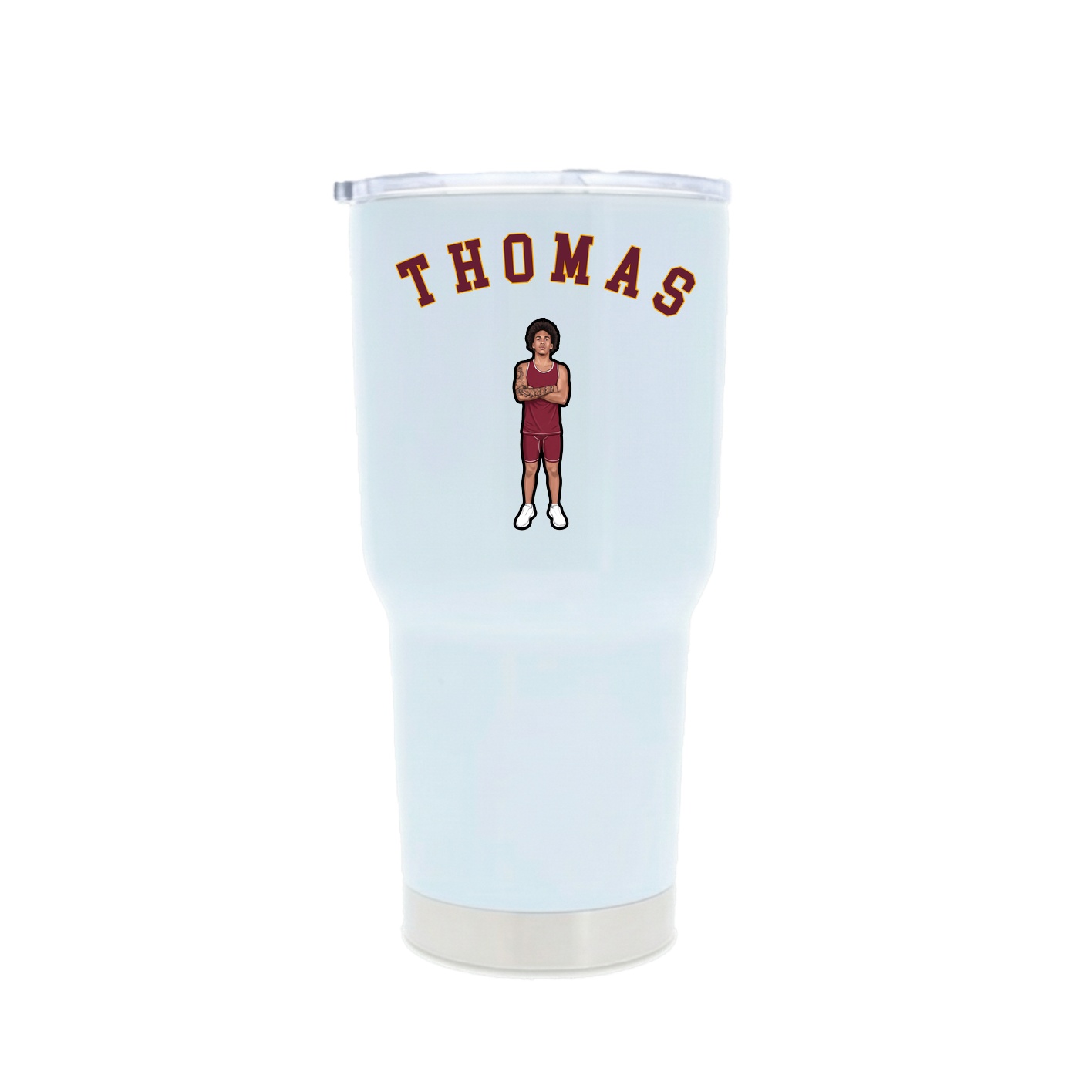 30oz Stainless Steel Tumbler — Shirsey Arch in White