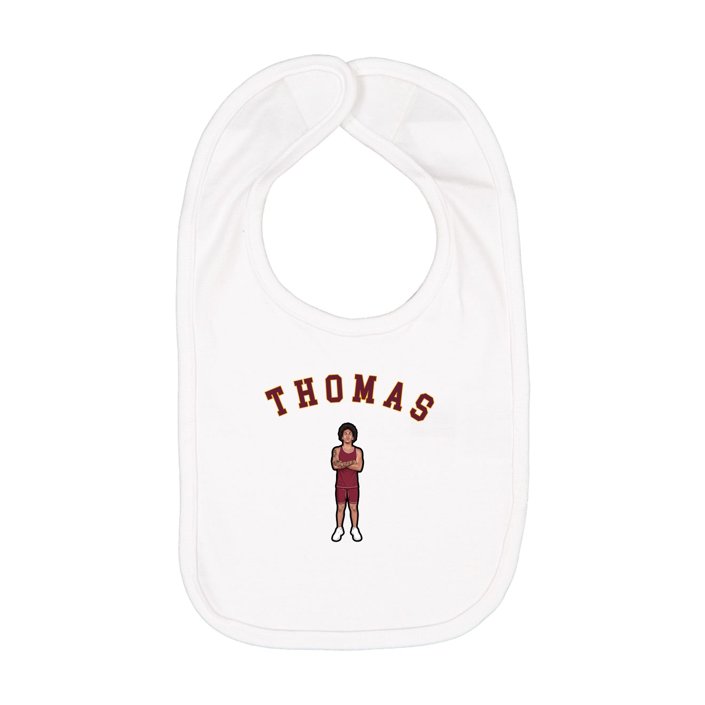 Infant Bib — Shirsey Arch in White