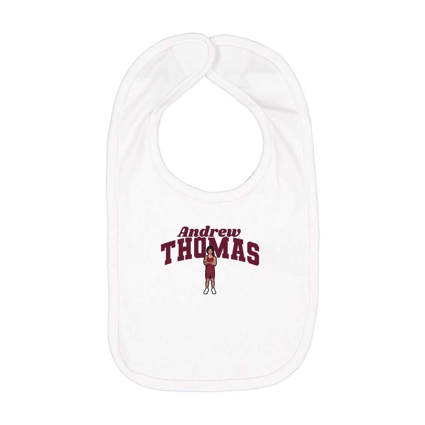 Infant Bib — Signature Arch in White