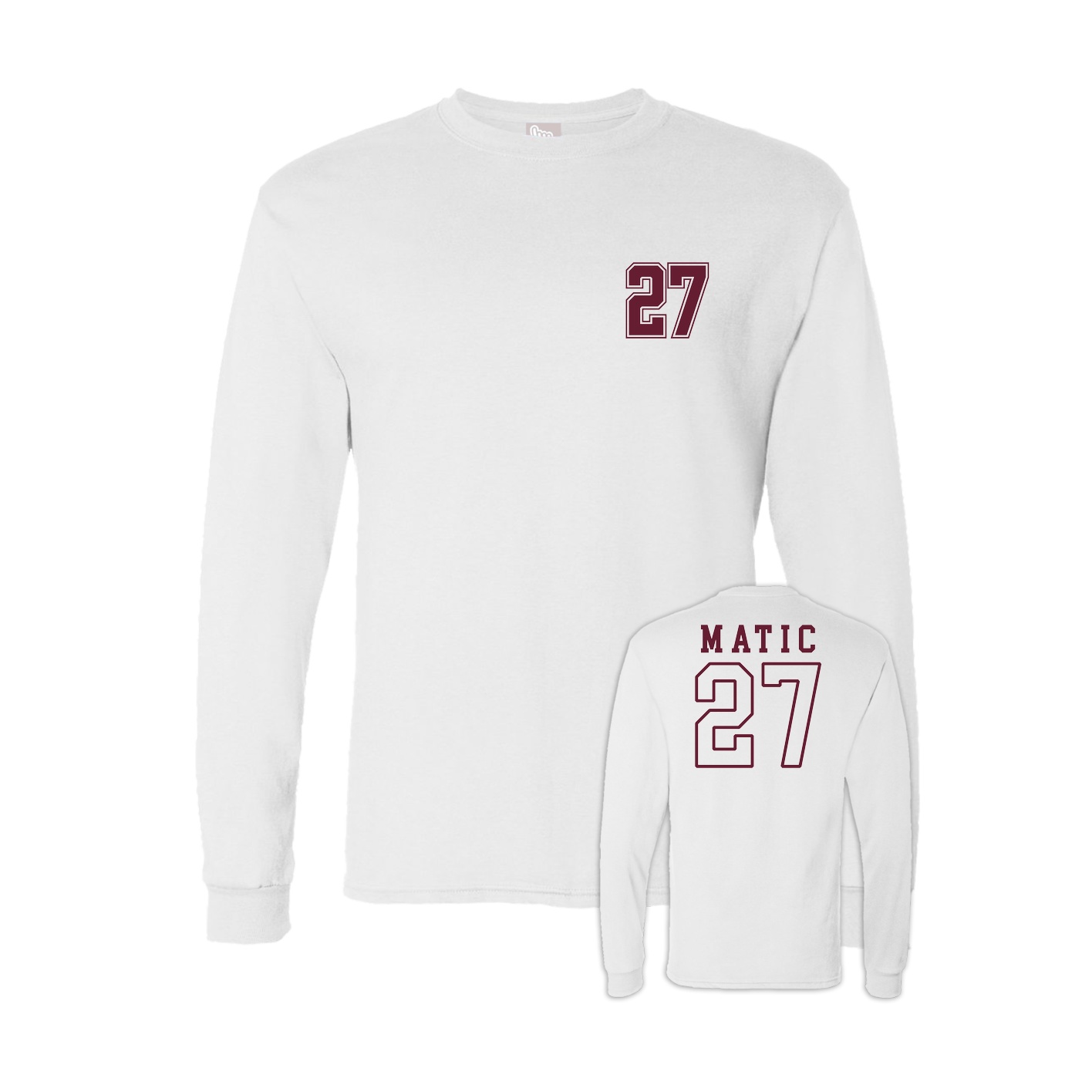 Long Sleeve Tee — Chest Back in White