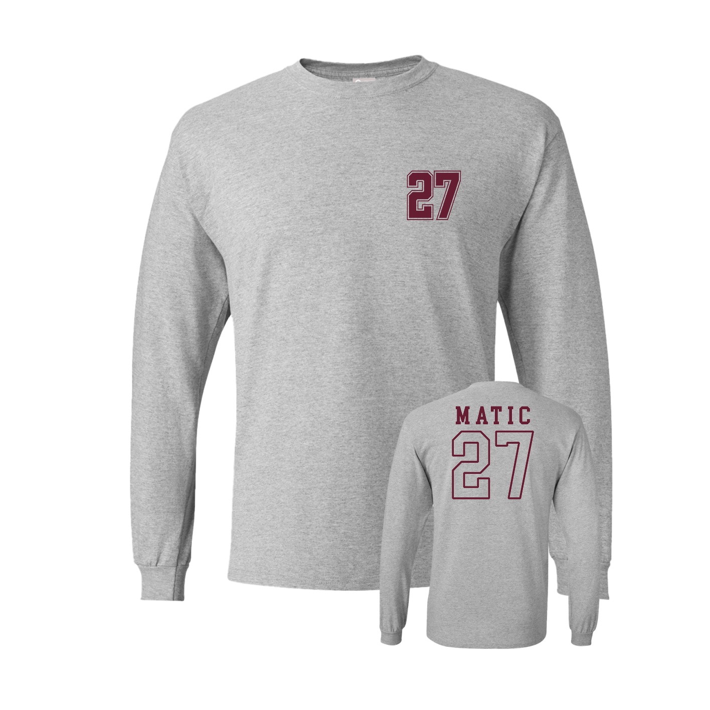 Long Sleeve Tee — Chest Back in Grey