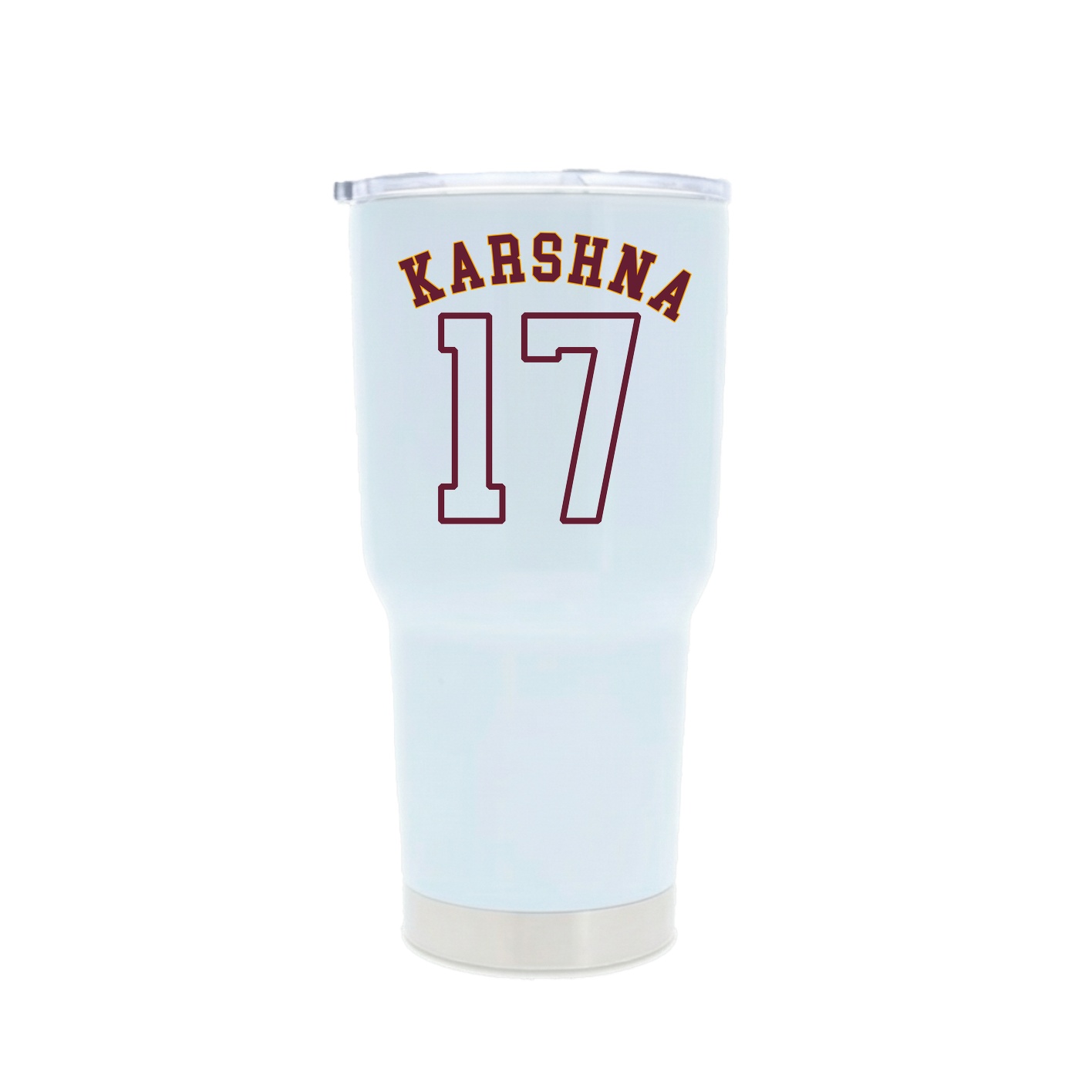 30oz Stainless Steel Tumbler — Shirsey Arch in White