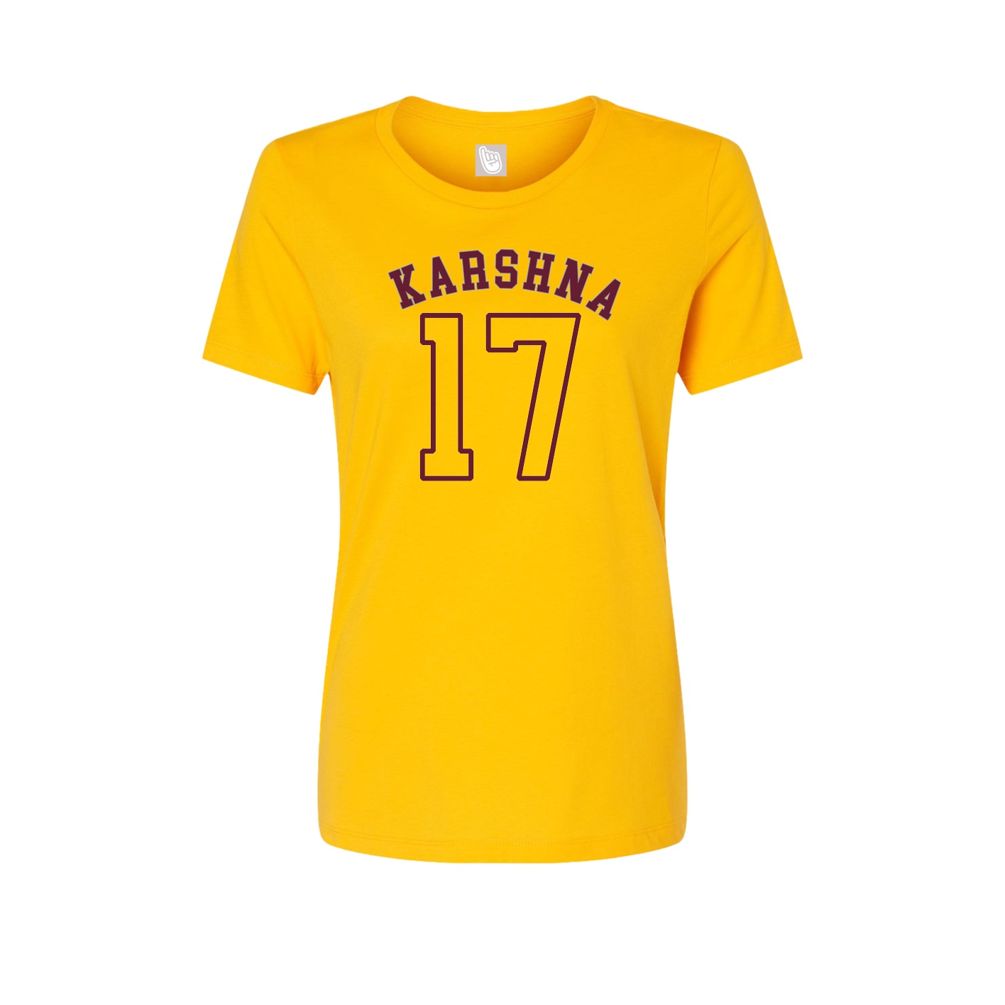 Fitted Women's Tee — Shirsey Arch in Gold