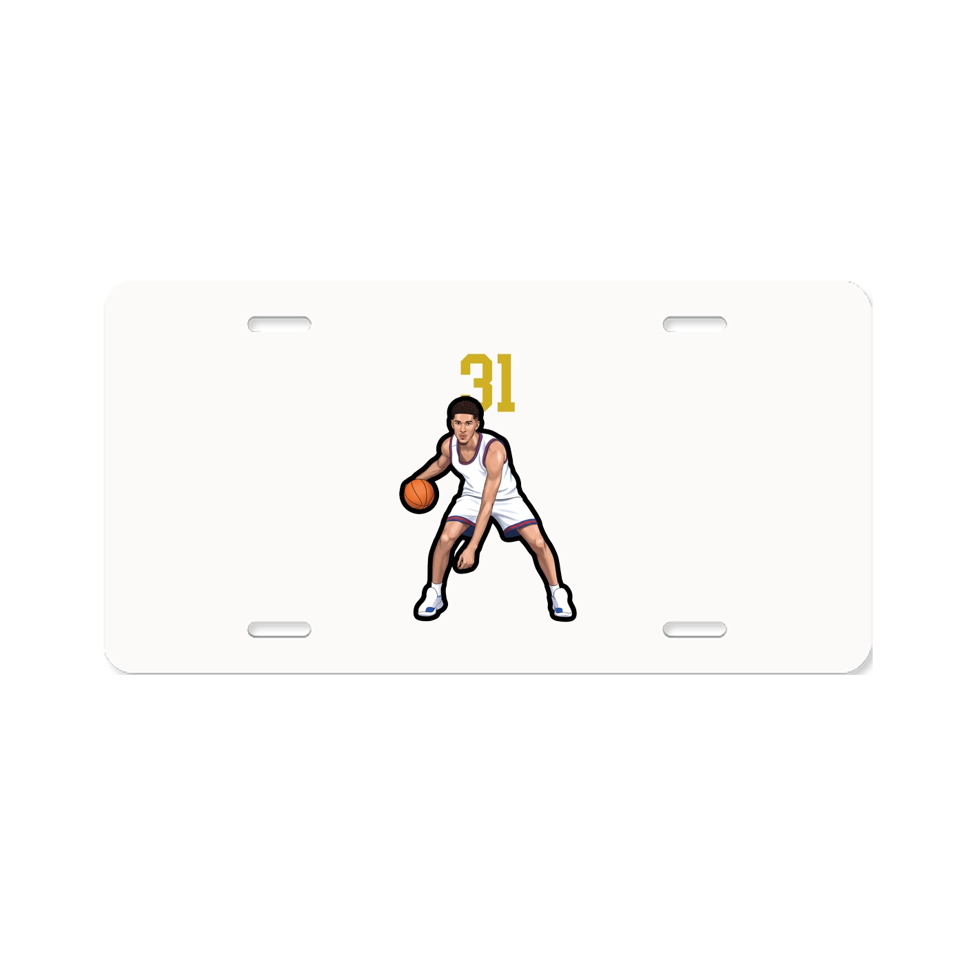 License Plate — Number Top in Classic