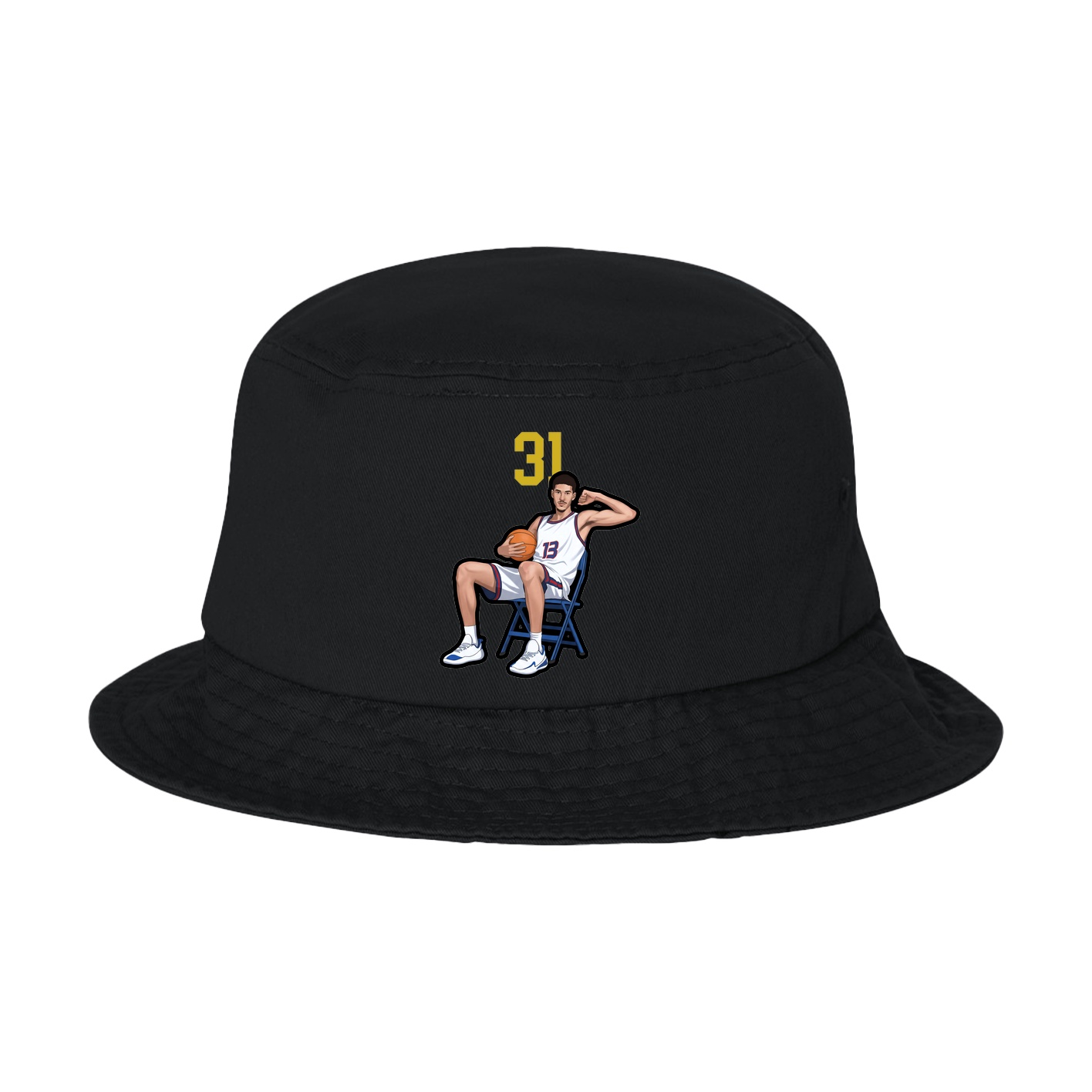 Bucket Cap — Number Top in Black