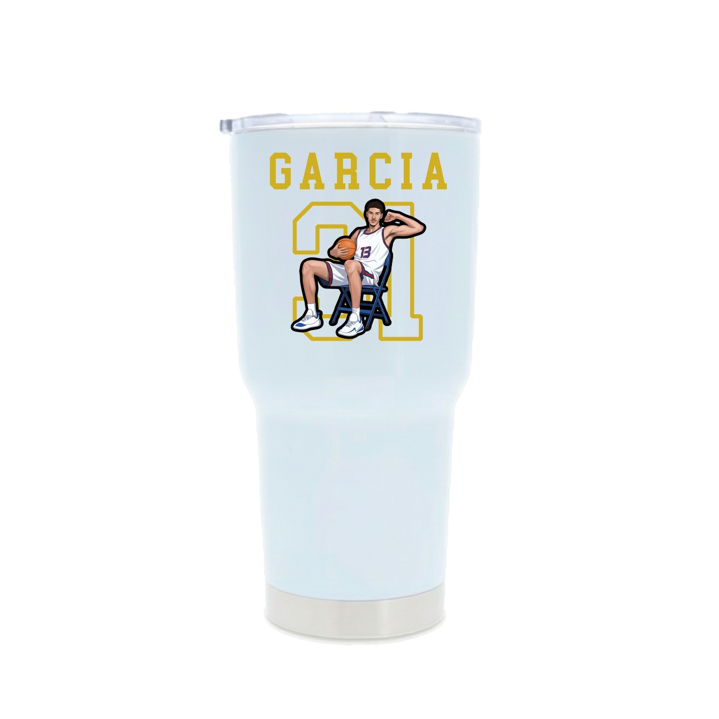 30oz Stainless Steel Tumbler — Shirsey in White
