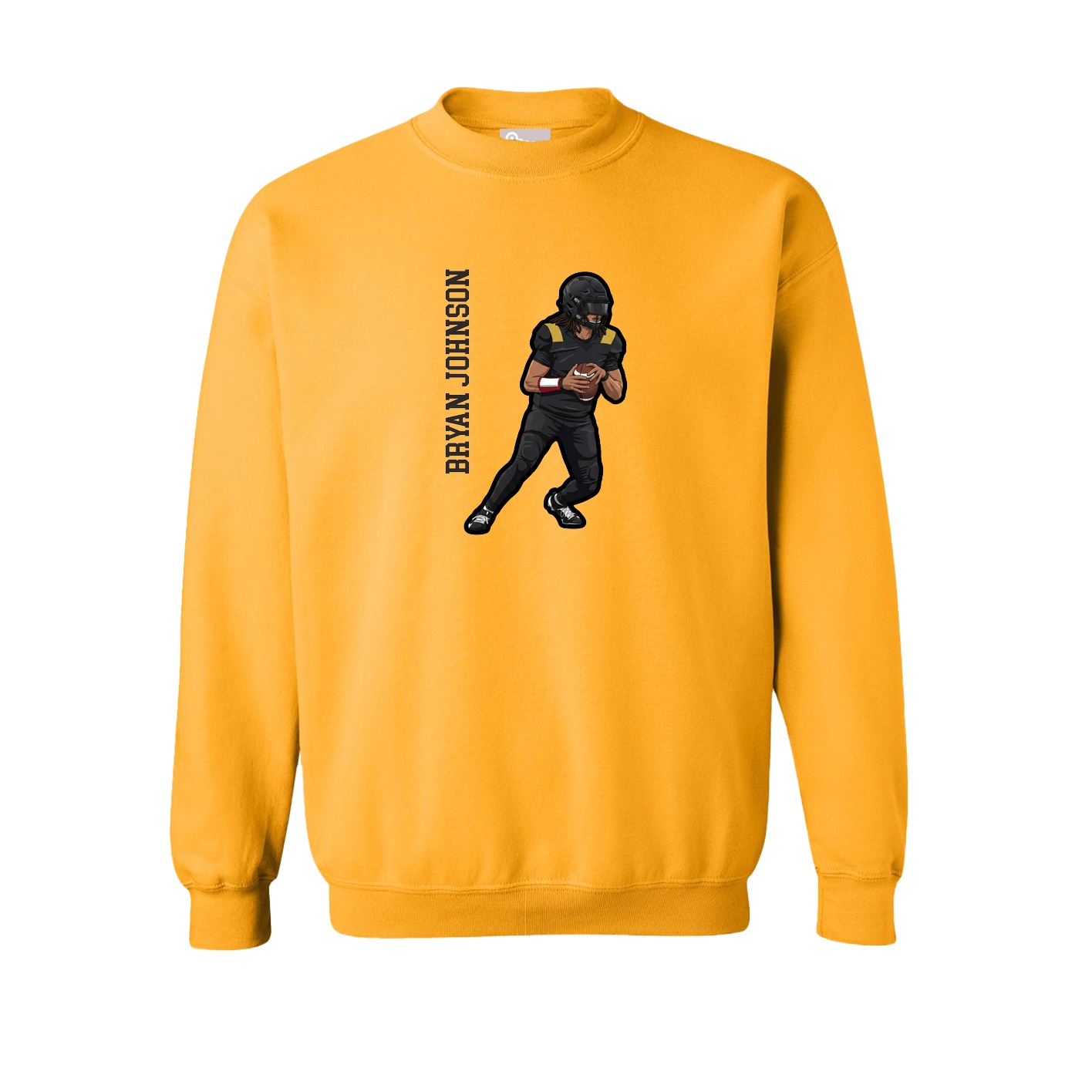 Fleece Crew — Name Vertical in Gold