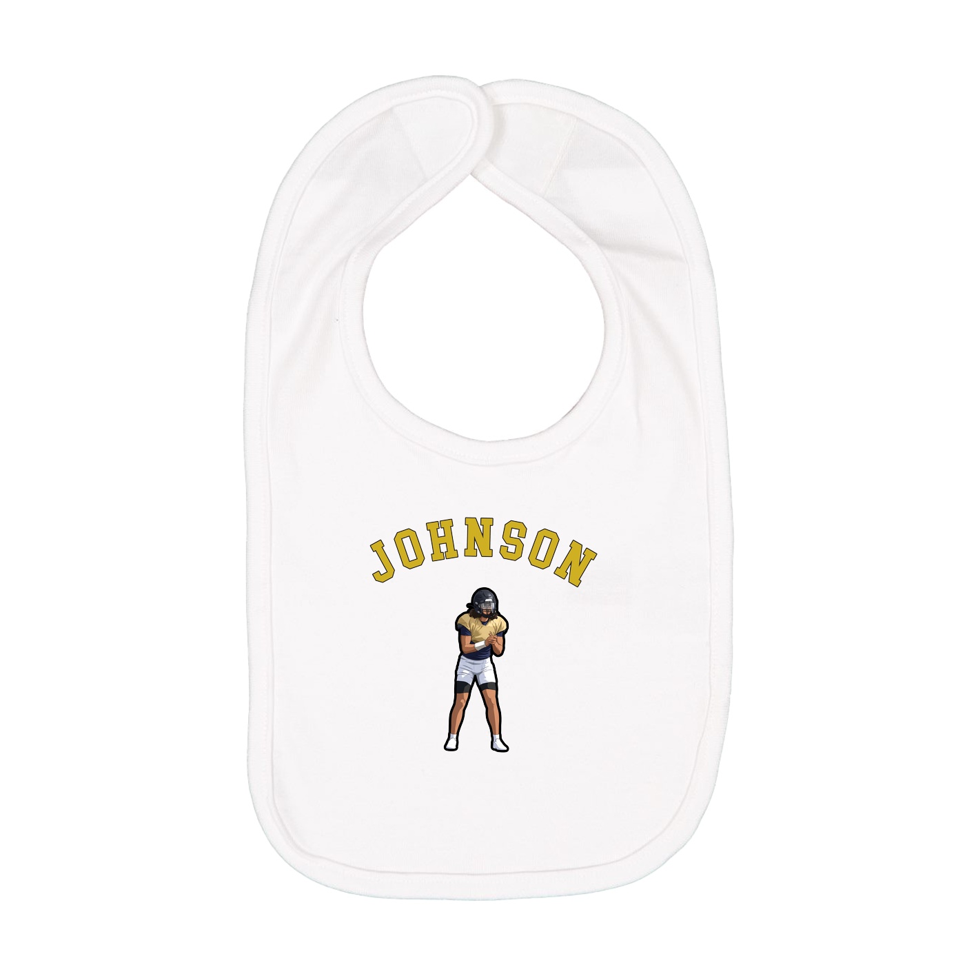 Infant Bib — Shirsey Arch in White
