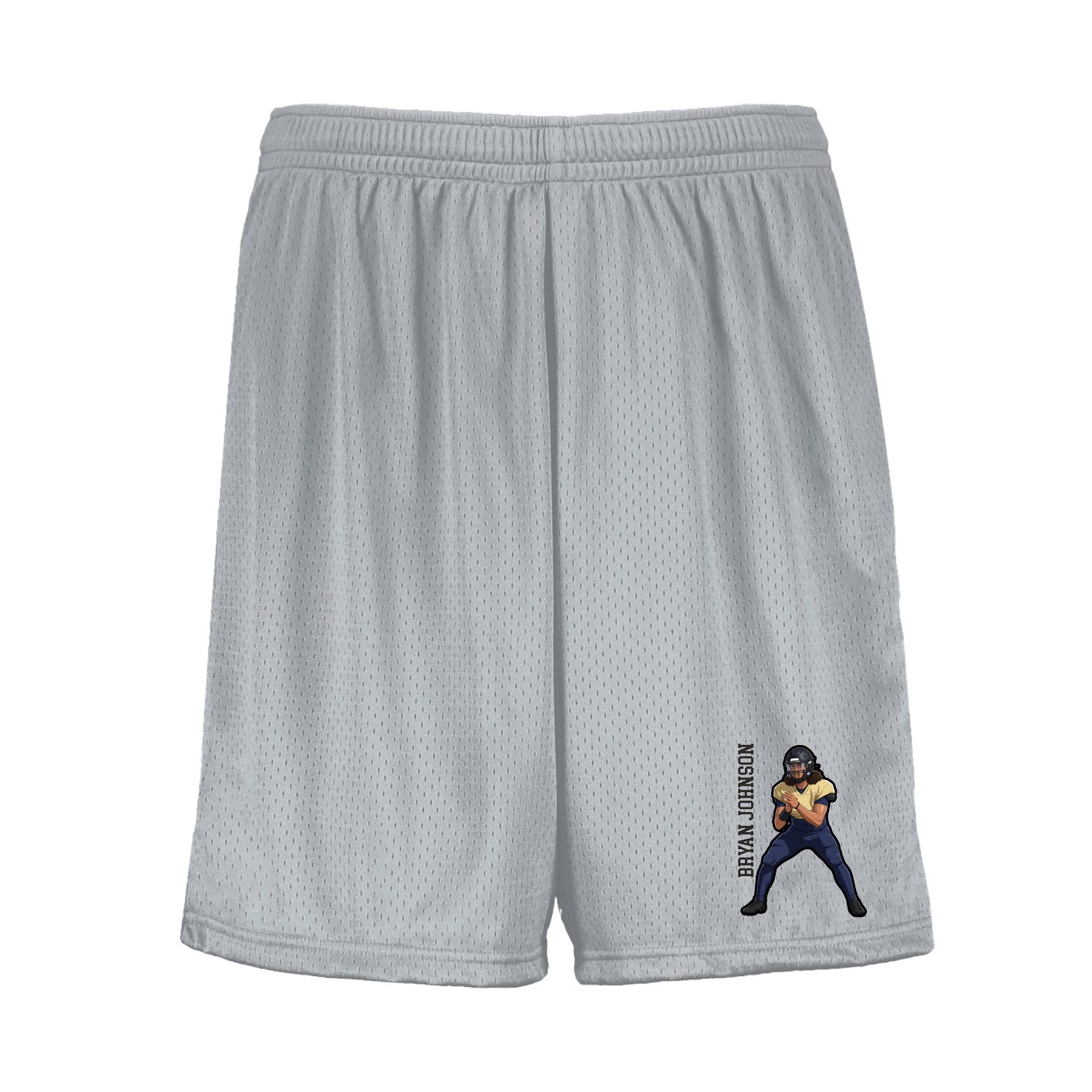Shorts — Name Vertical in Silver