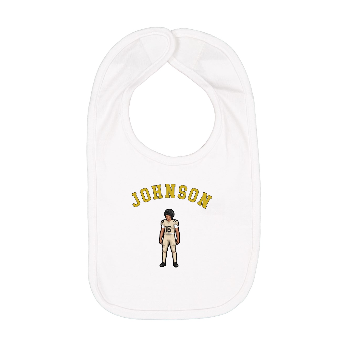 Infant Bib — Shirsey Arch in White
