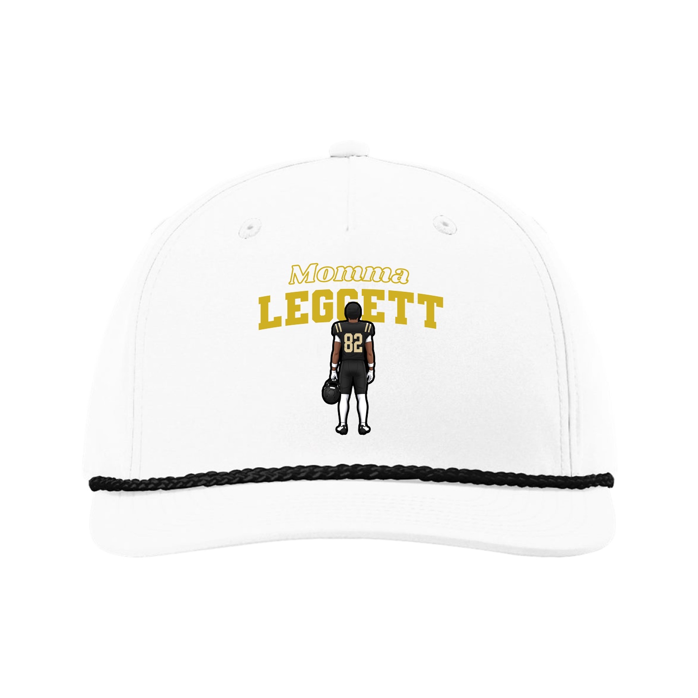 Five-Panel Classic Rope Cap — Mothers Day Block in White
