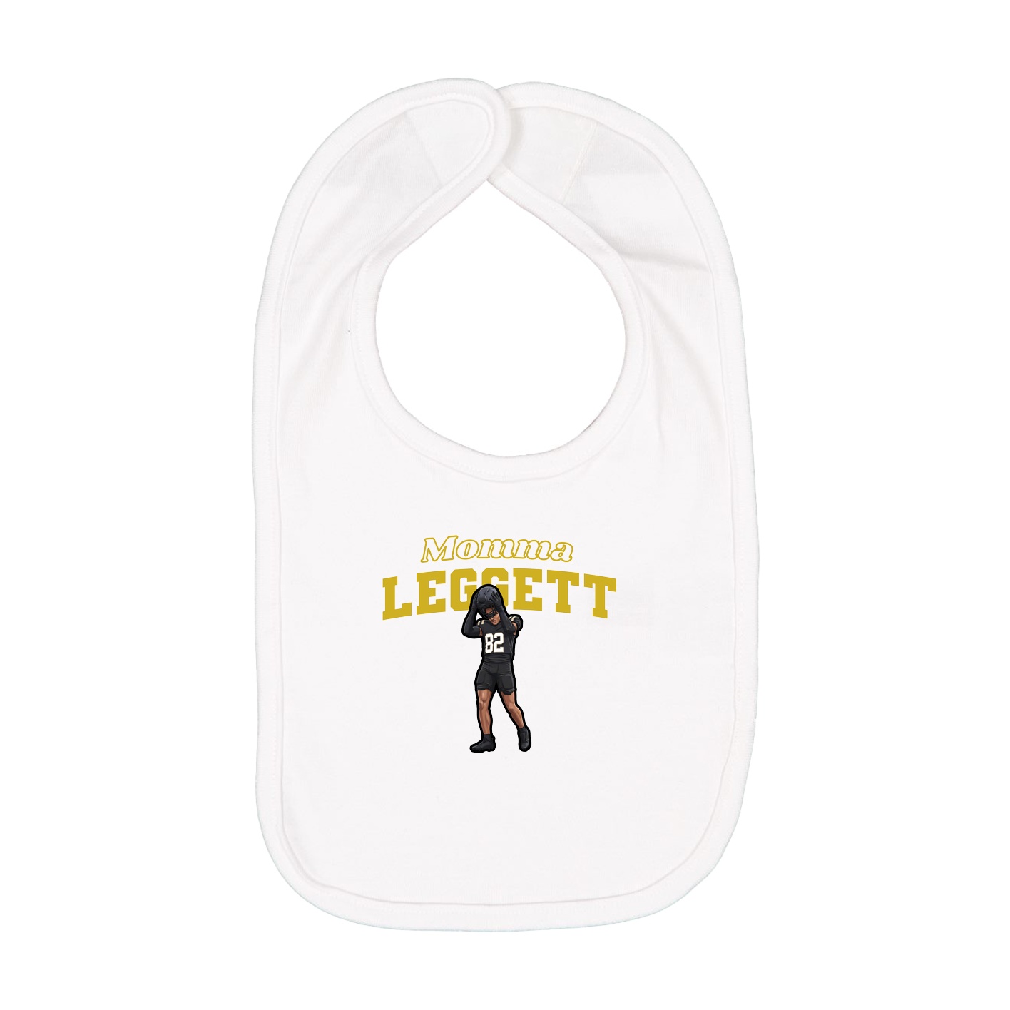 Infant Bib — Mothers Day Block in White