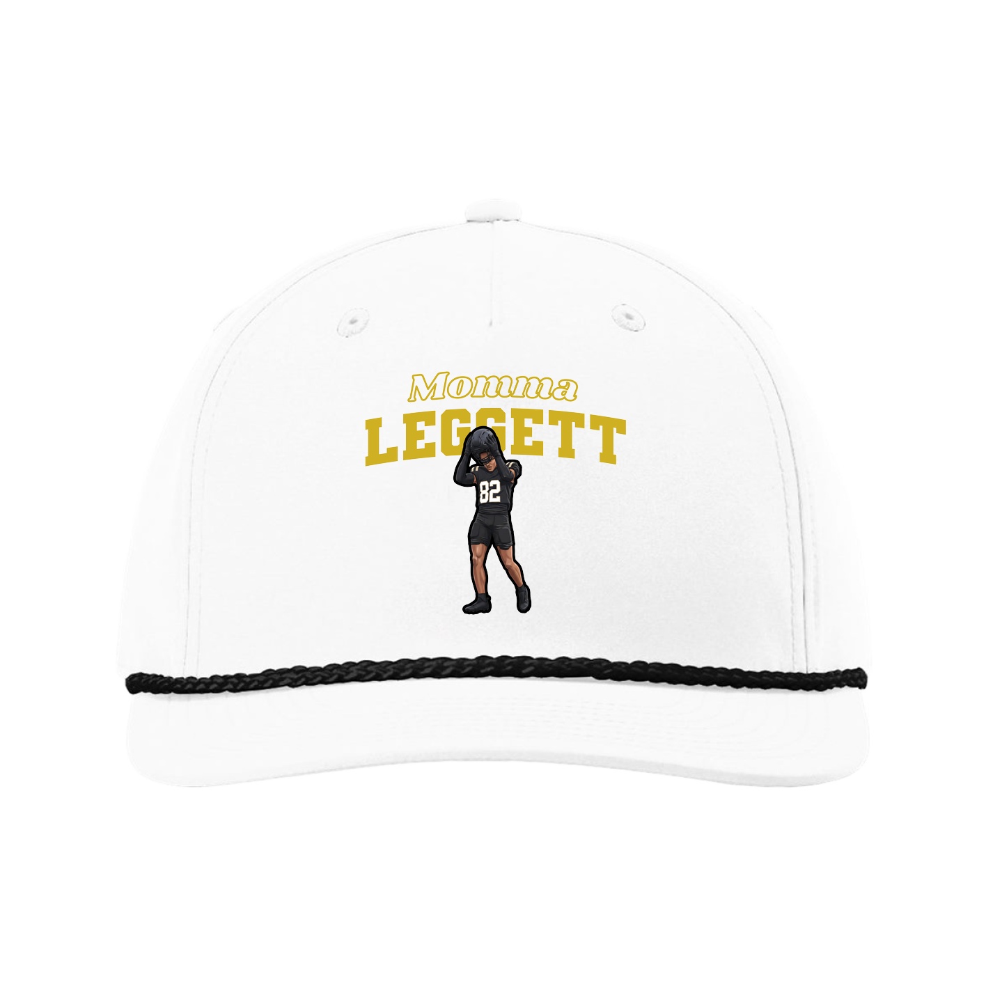 Five-Panel Classic Rope Cap — Mothers Day Block in White