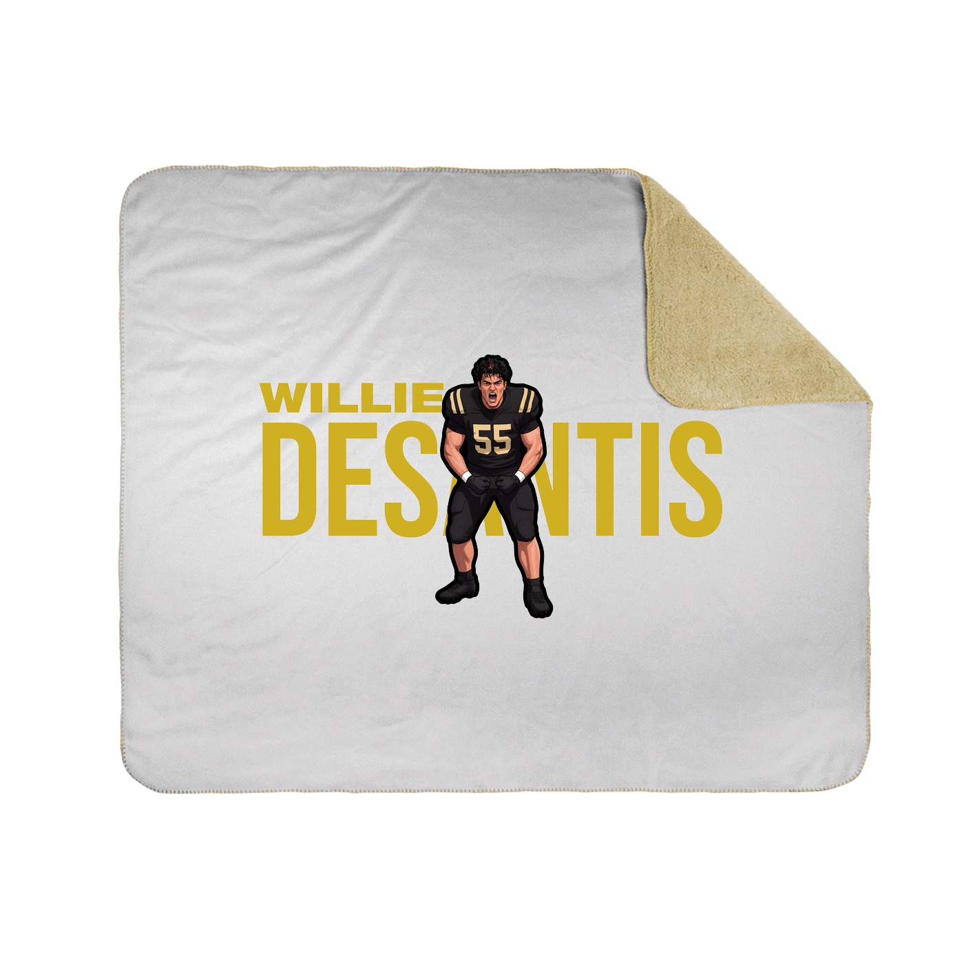 Throw Blanket — Player Name in White