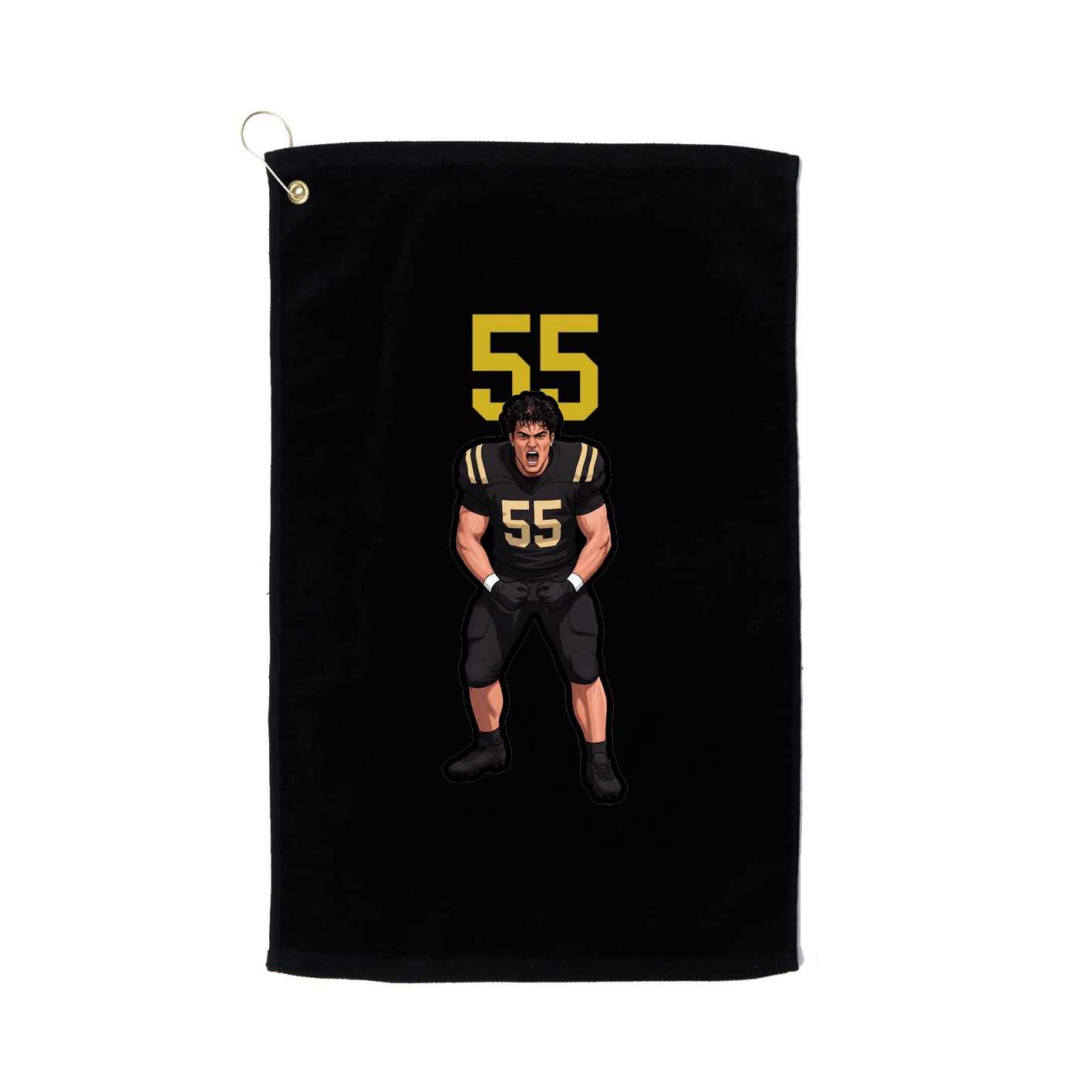 Golf Towel — Number Top in Black
