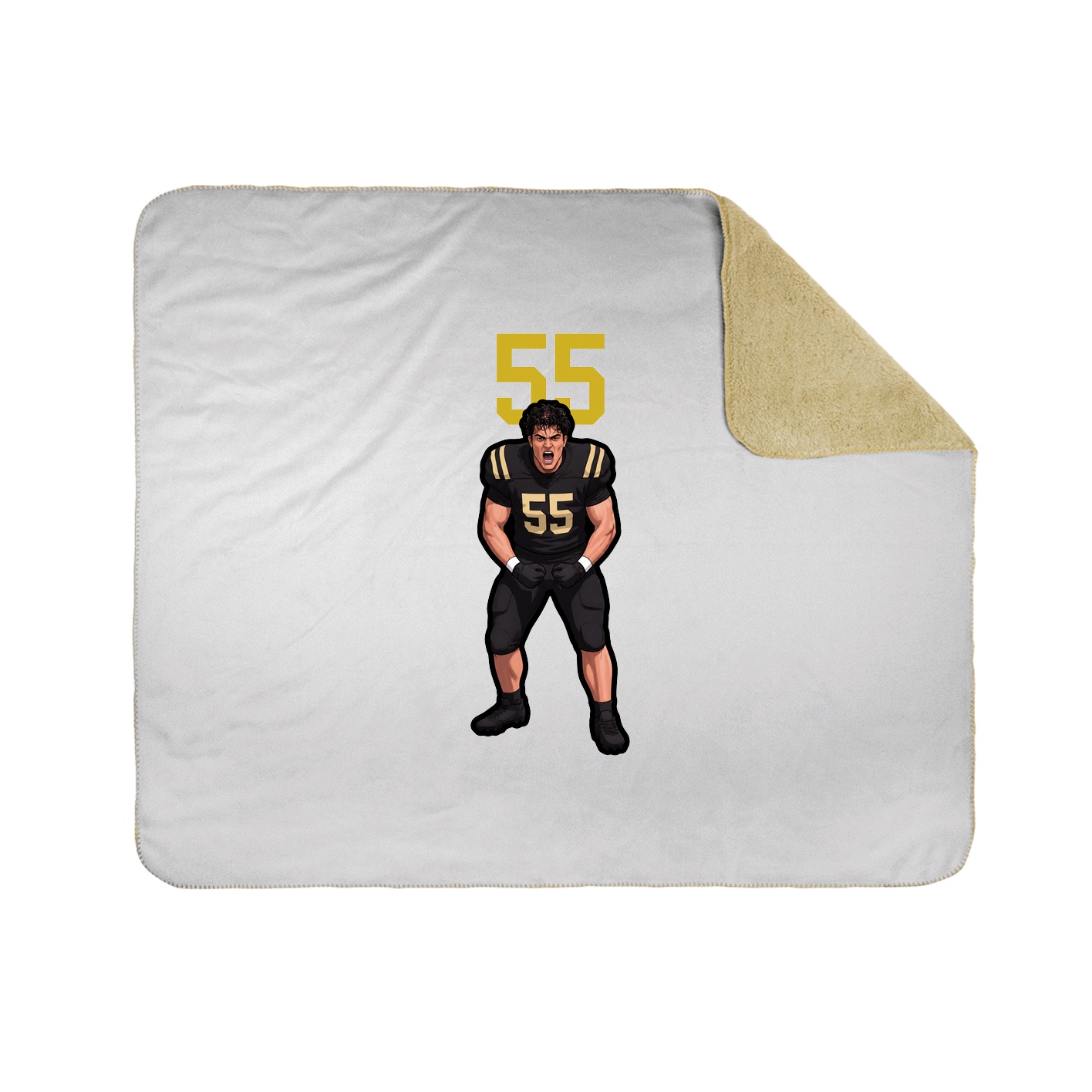 Throw Blanket — Number Top in White