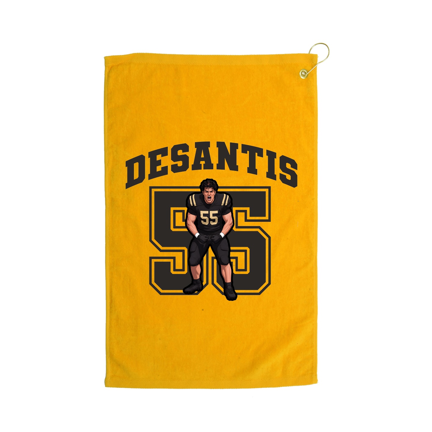 Golf Towel — Number in Gold
