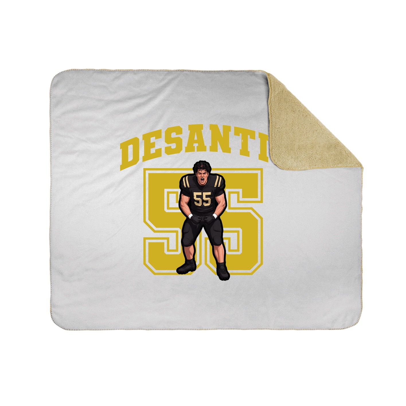 Throw Blanket — Number in White