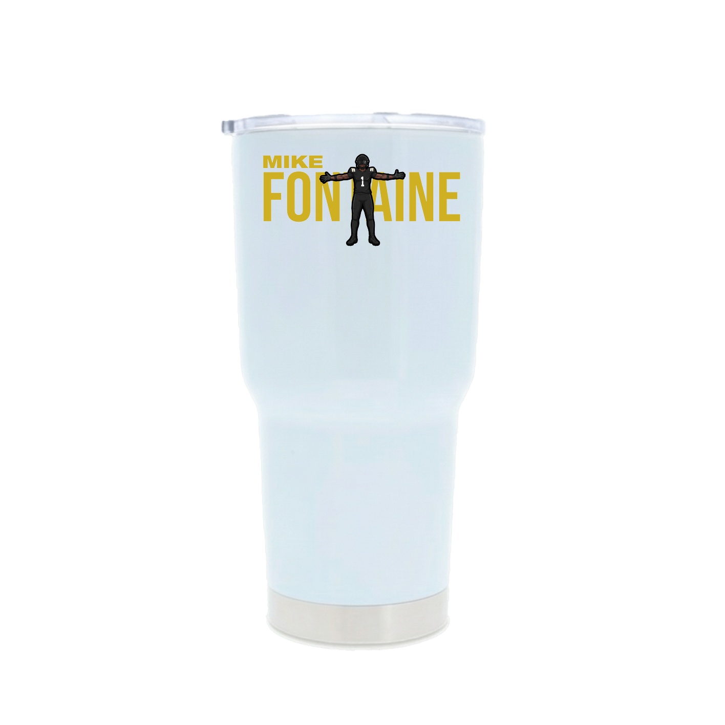 30oz Stainless Steel Tumbler — Player Name in White