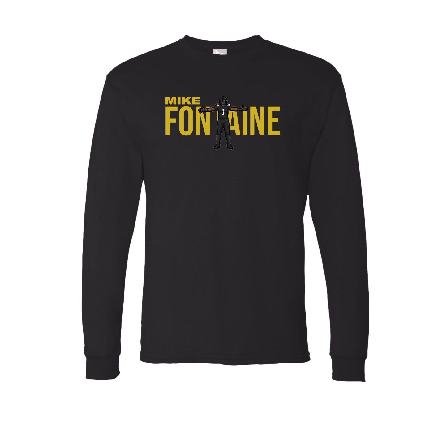 Long Sleeve Tee — Player Name in Black