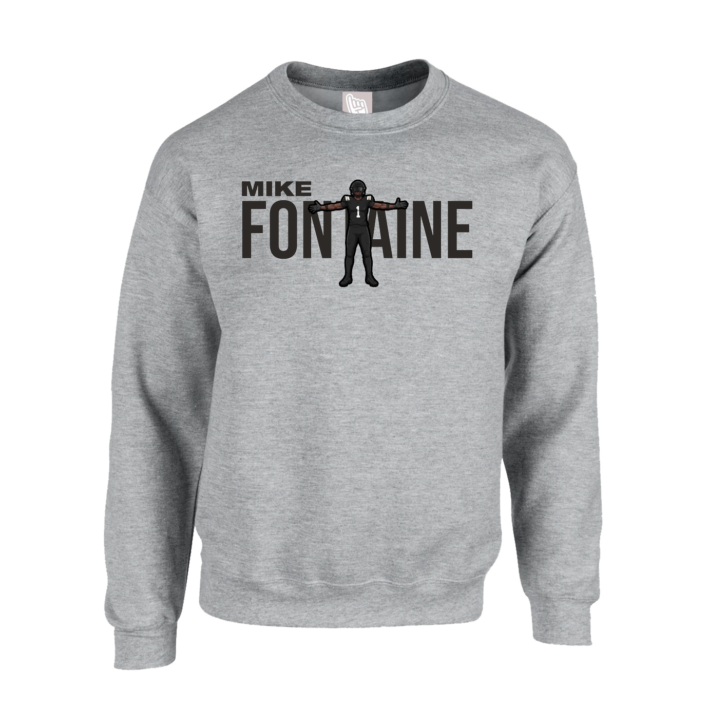 Fleece Crew — Player Name in Grey