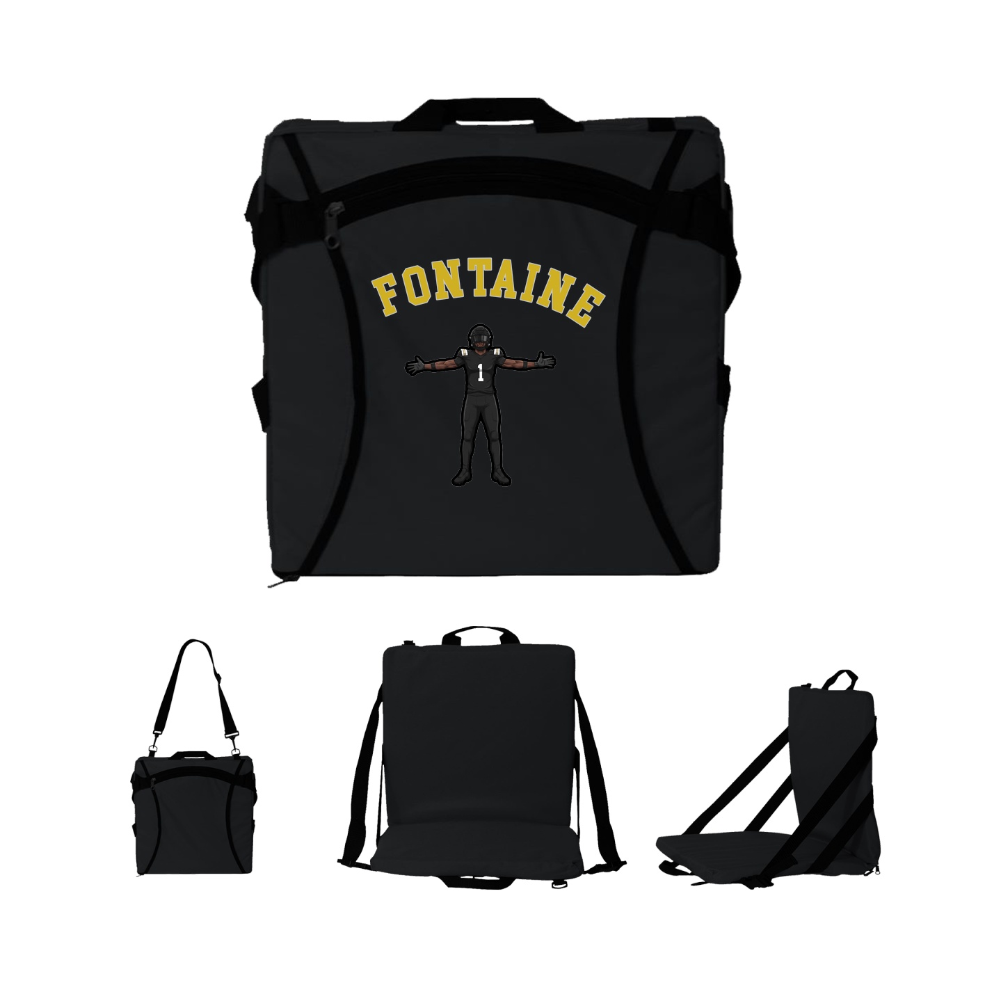 Folding Stadium Seat — Shirsey Arch in Black