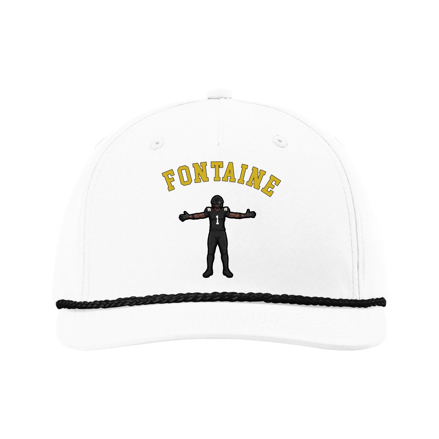Five-Panel Classic Rope Cap — Shirsey Arch in White