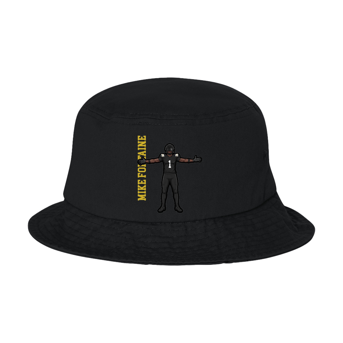 Bucket Cap — Name Vertical in Black