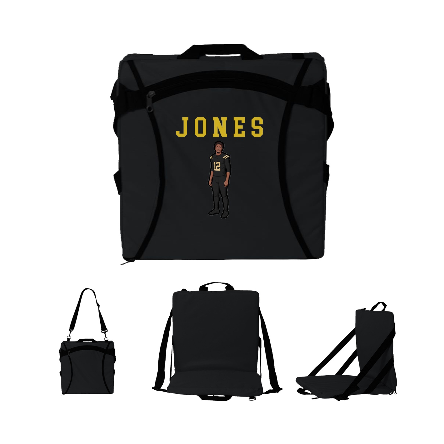 Folding Stadium Seat — Shirsey in Black