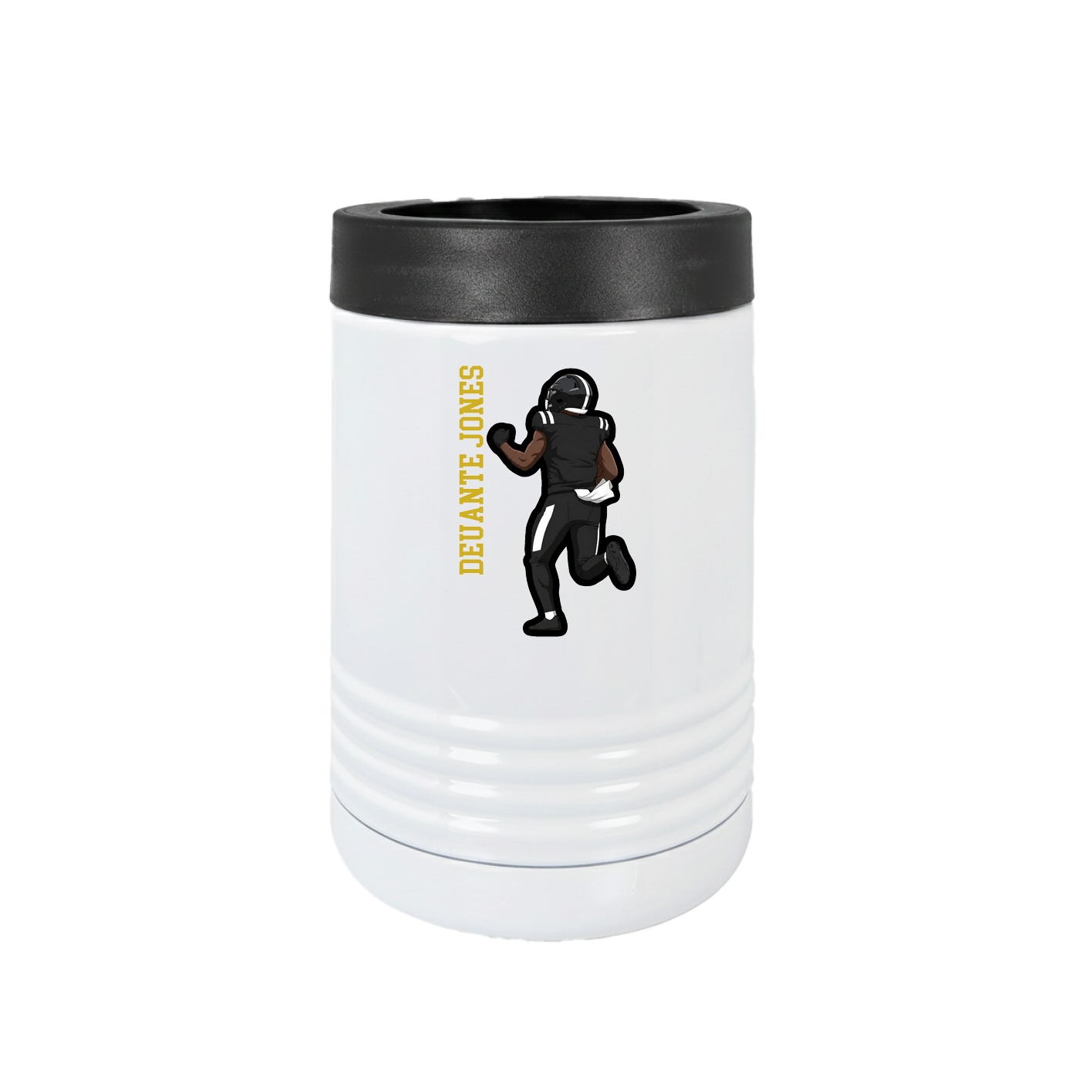 Beverage Holder — Name Vertical in White