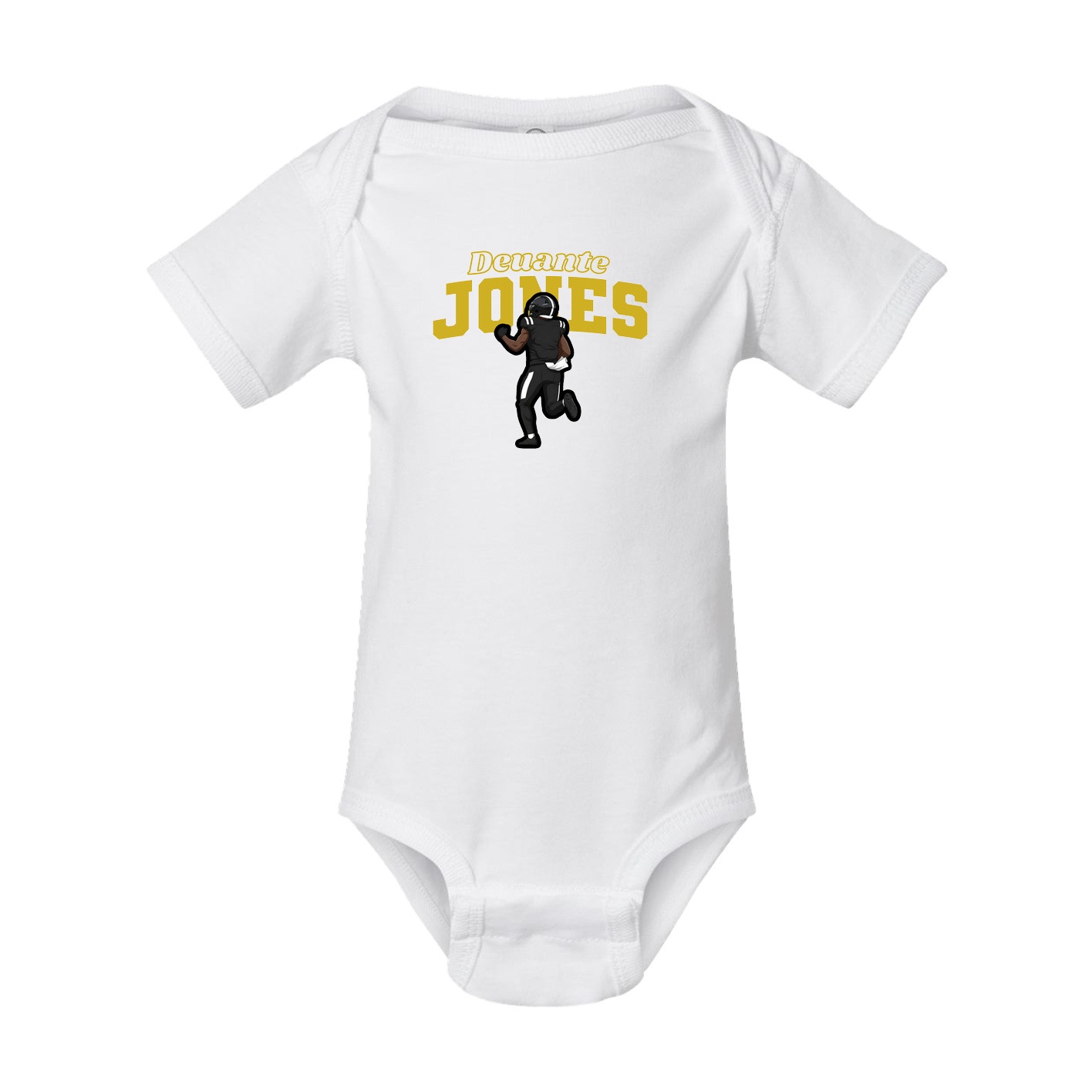 Baby Onesie — Name Arch in White
