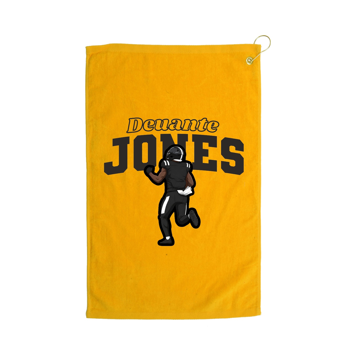 Golf Towel — Name Arch in Gold