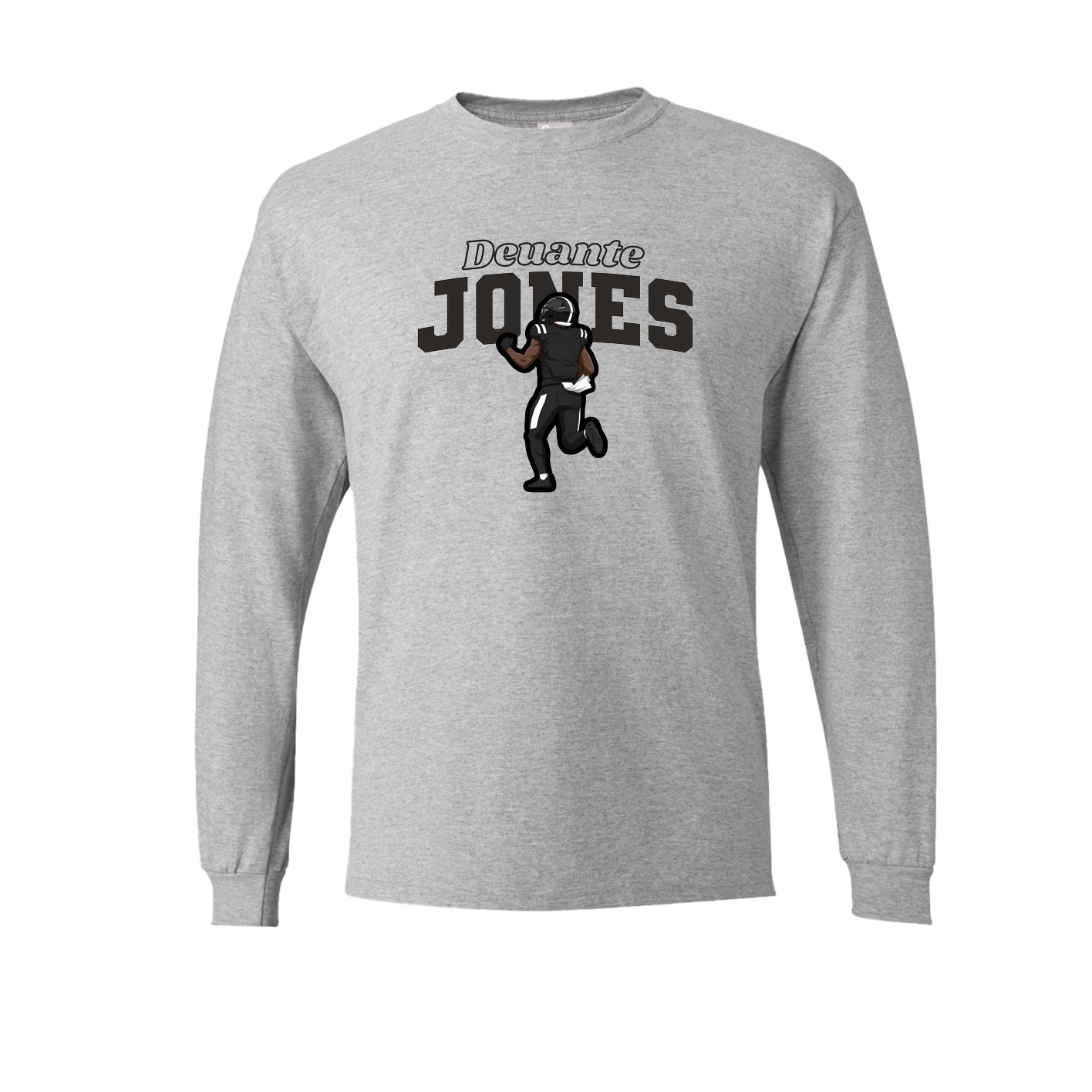 Long Sleeve Tee — Name Arch in Grey