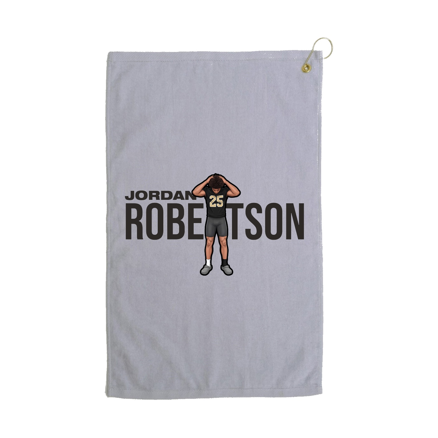 Golf Towel — Player Name in Grey