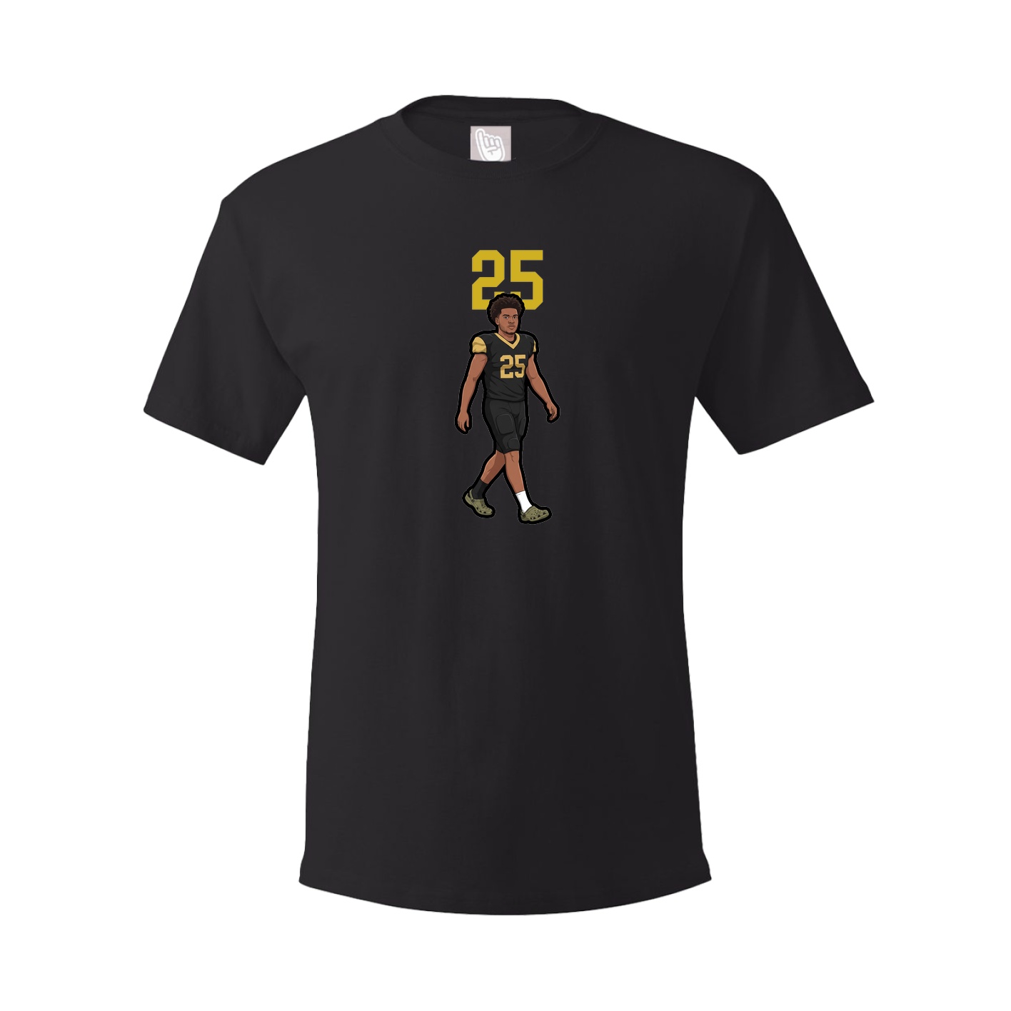 Youth Tee — Number Top in Black